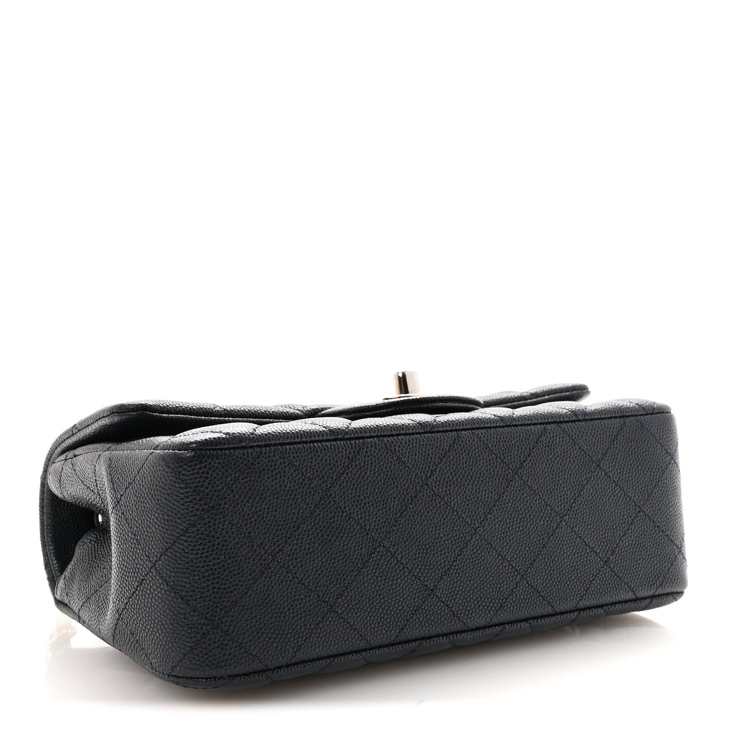 Caviar Quilted Mini Rectangular Flap Navy