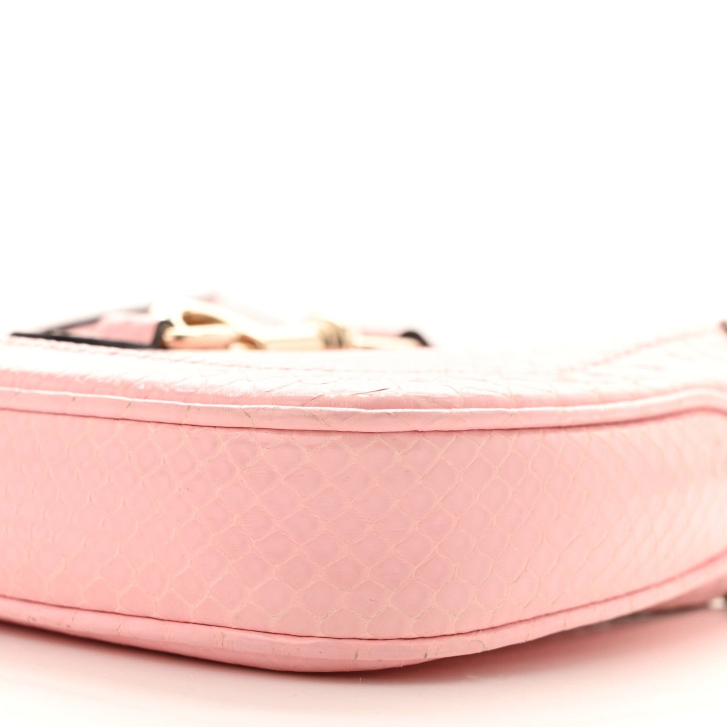 Snakeskin Mini Jackie Notte Bag Pink