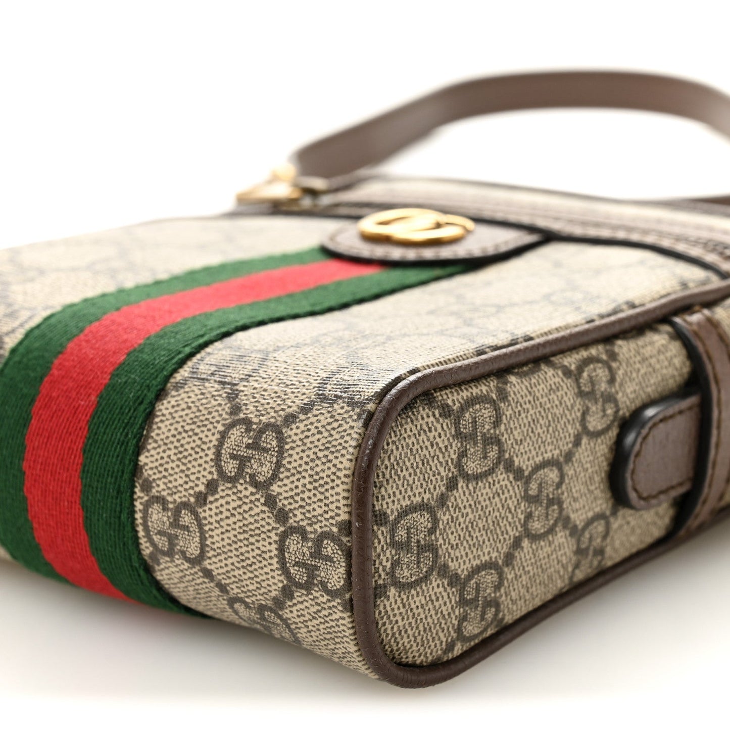 GG Supreme Monogram Web Mini Ophidia Messenger Brown