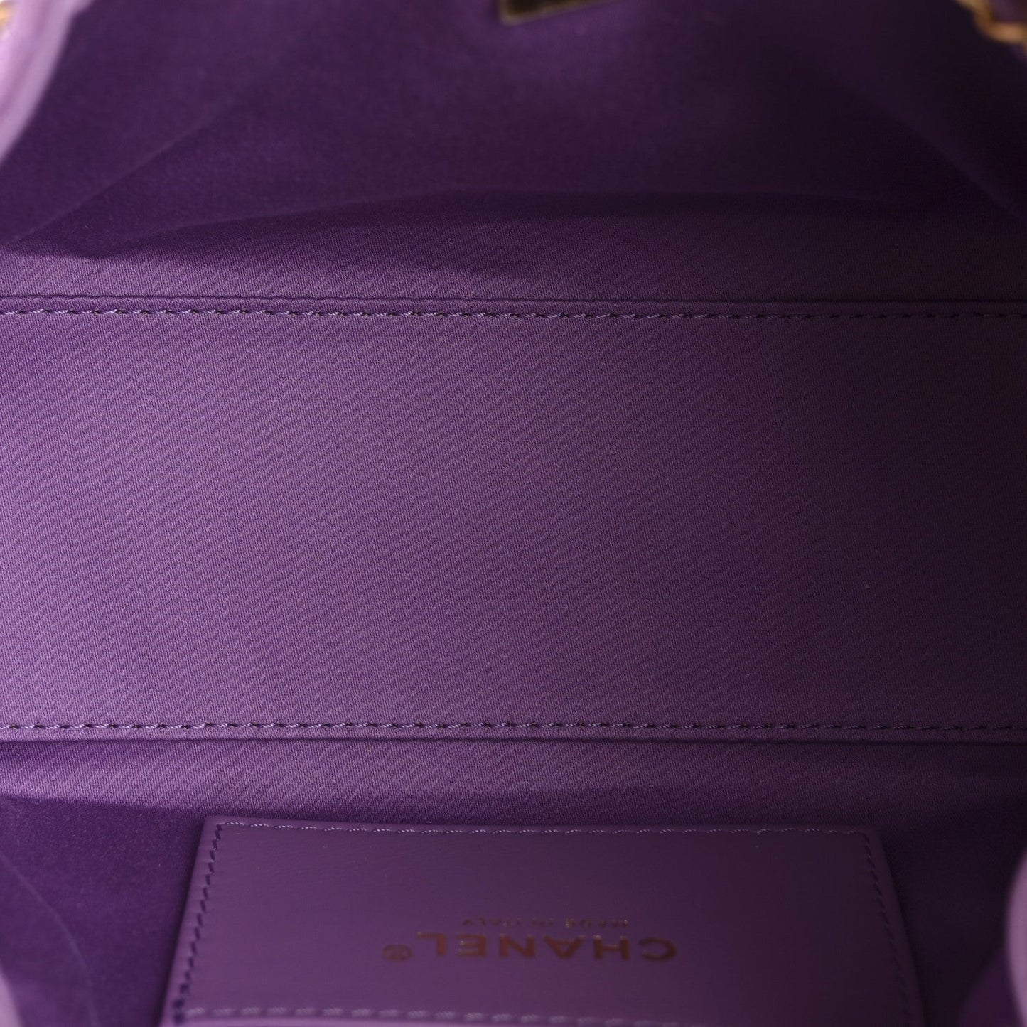 Suede Quilted Mini Chanel 25 Handbag Purple
