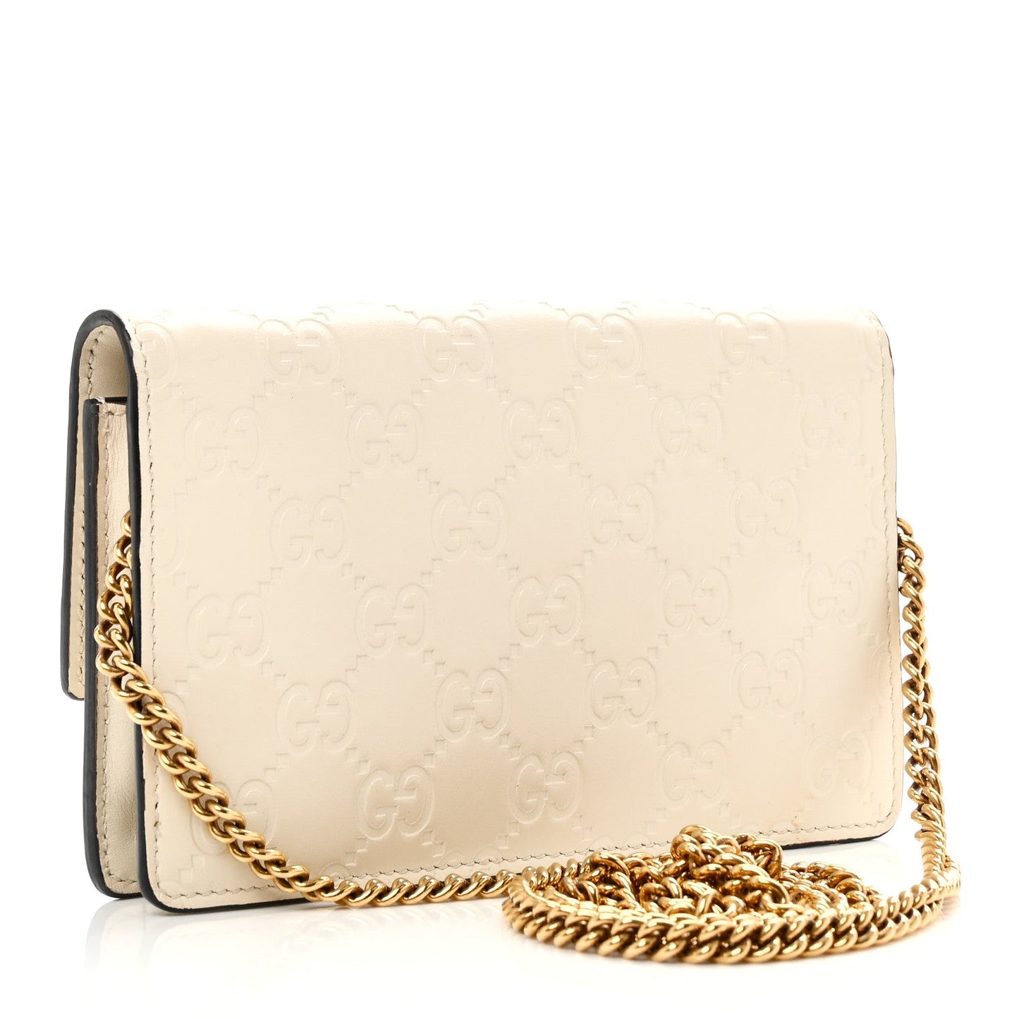 Guccissima Mini Cherry Chain Bag White