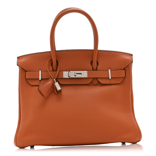 Taurillon Clemence Birkin 30 Orange
