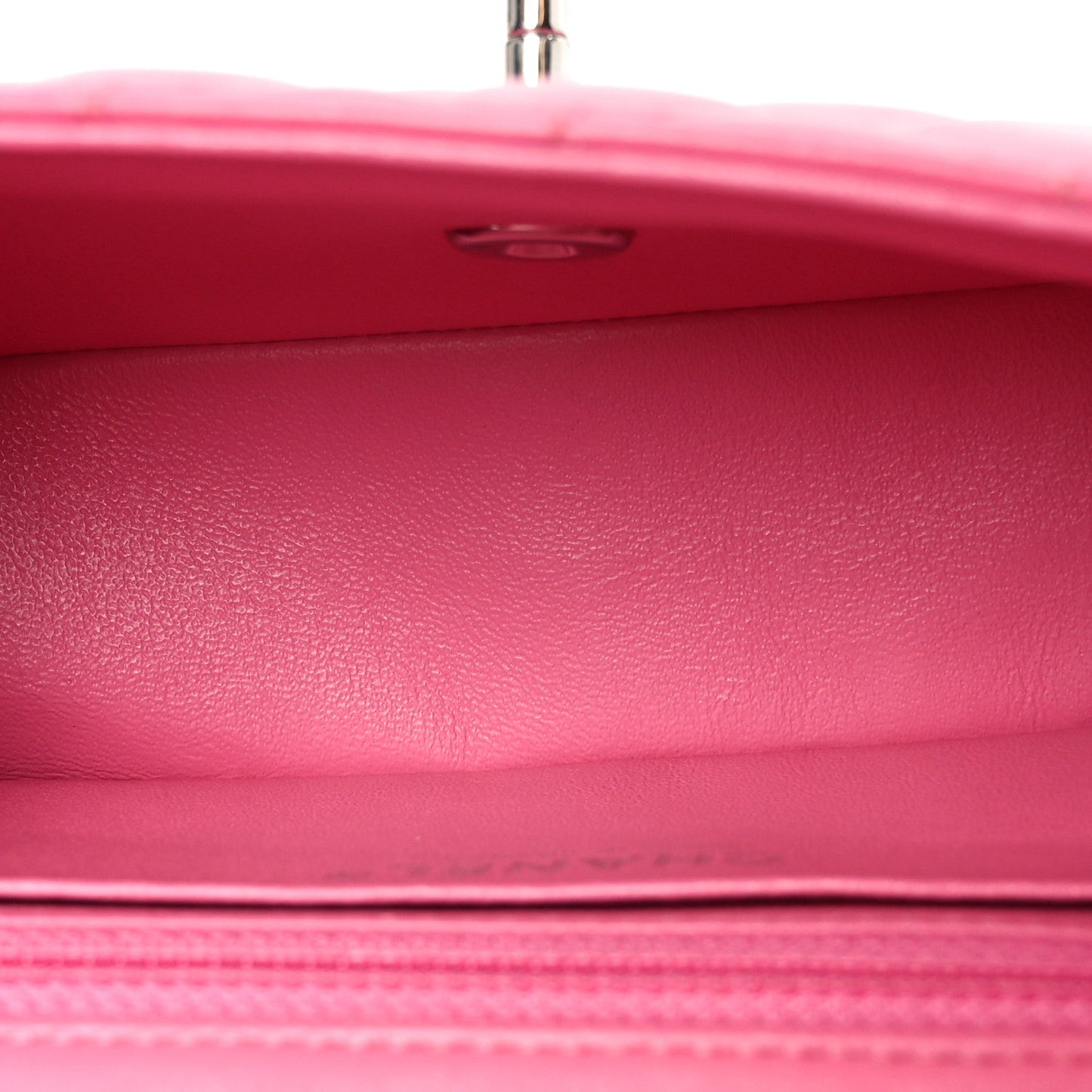 Lambskin Quilted Mini Rectangular Flap Pink