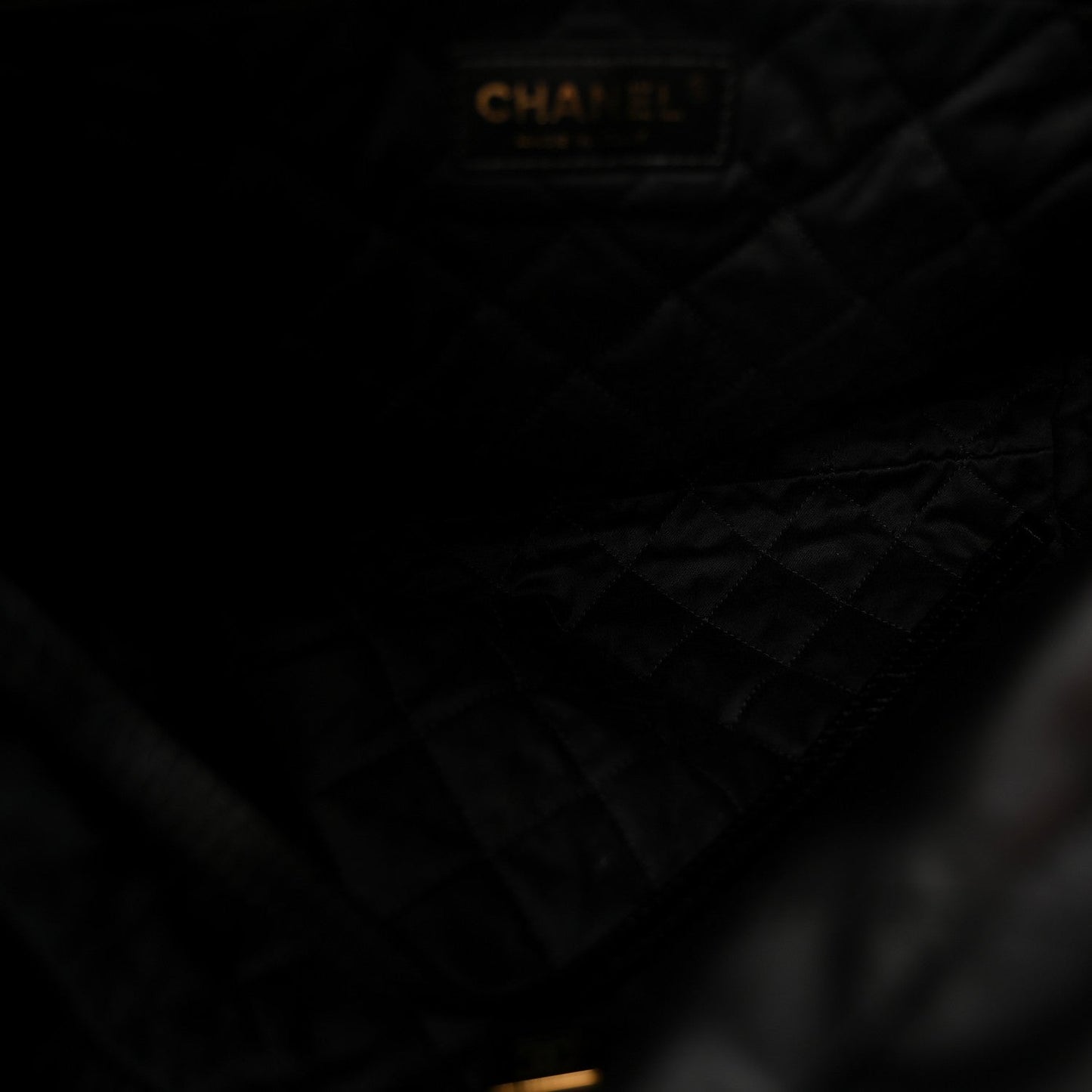 Shiny Calfskin Quilted Small Chanel 22 Black
