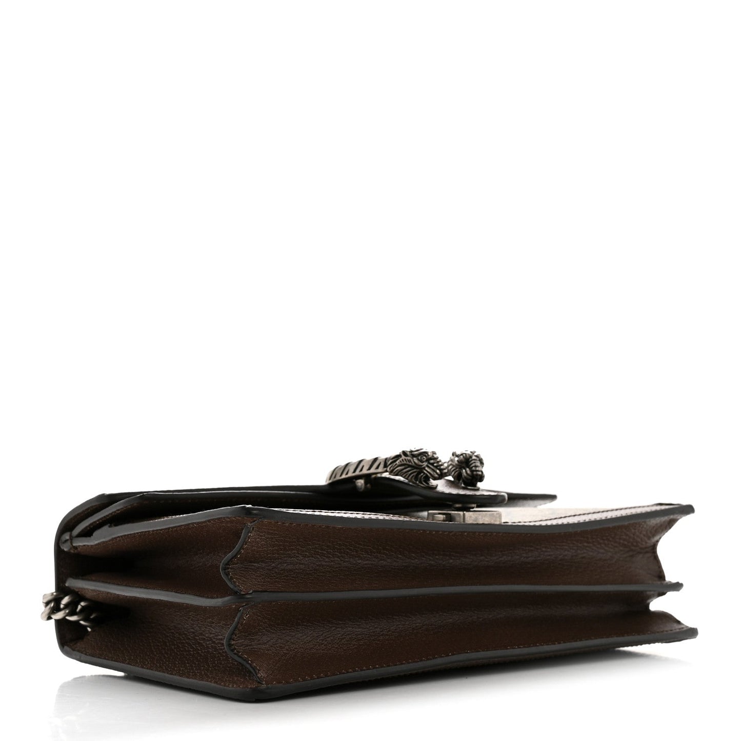 GG Supreme Monogram Textured Dollar Calfskin Top Handle Dionysus Shoulder Bag Beige Ebony New Acero