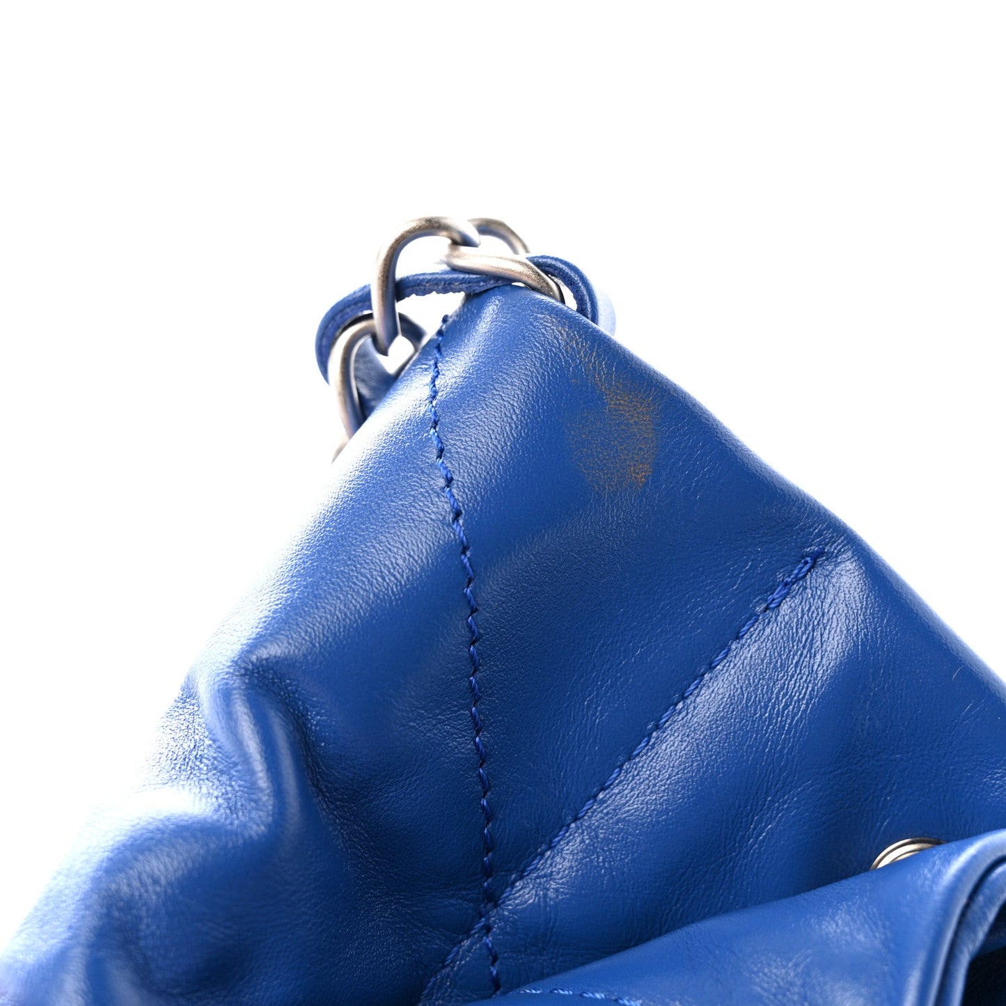 Shiny Calfskin Quilted Chanel 22 Blue