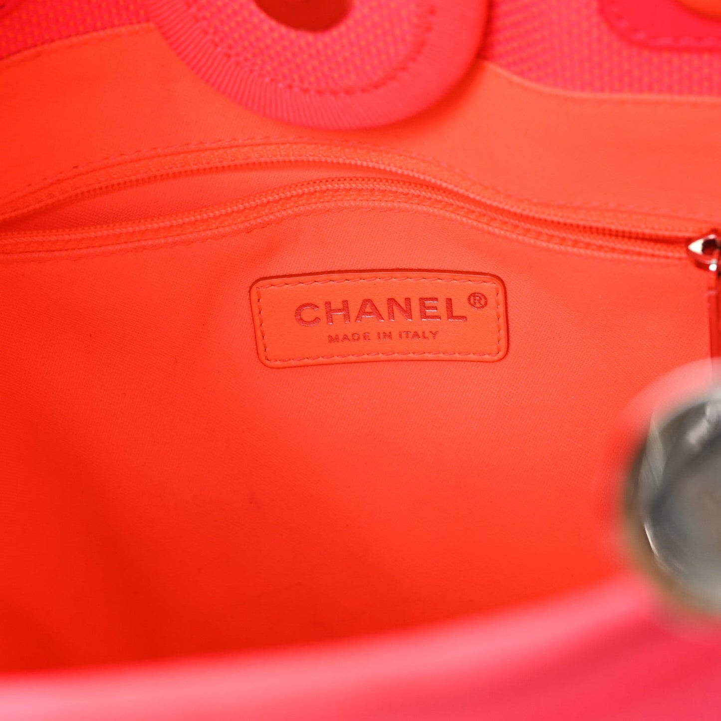Canvas Mini Deauville Tote Pink Orange