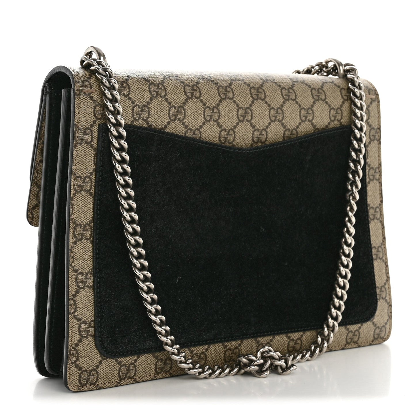 GG Supreme Monogram Medium Dionysus Shoulder Bag Black