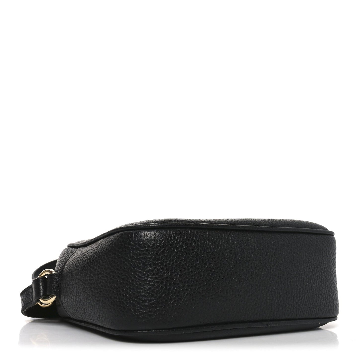Pebbled Calfskin Small Soho Disco Bag Black