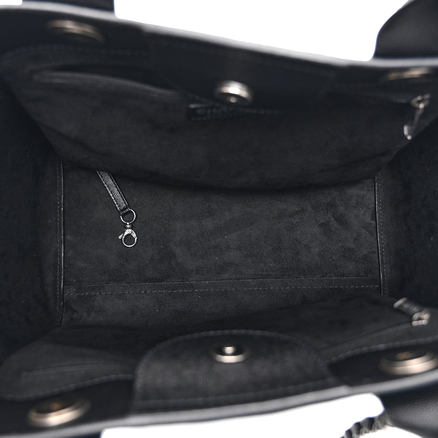 Caviar Small Studded Deauville Tote Black
