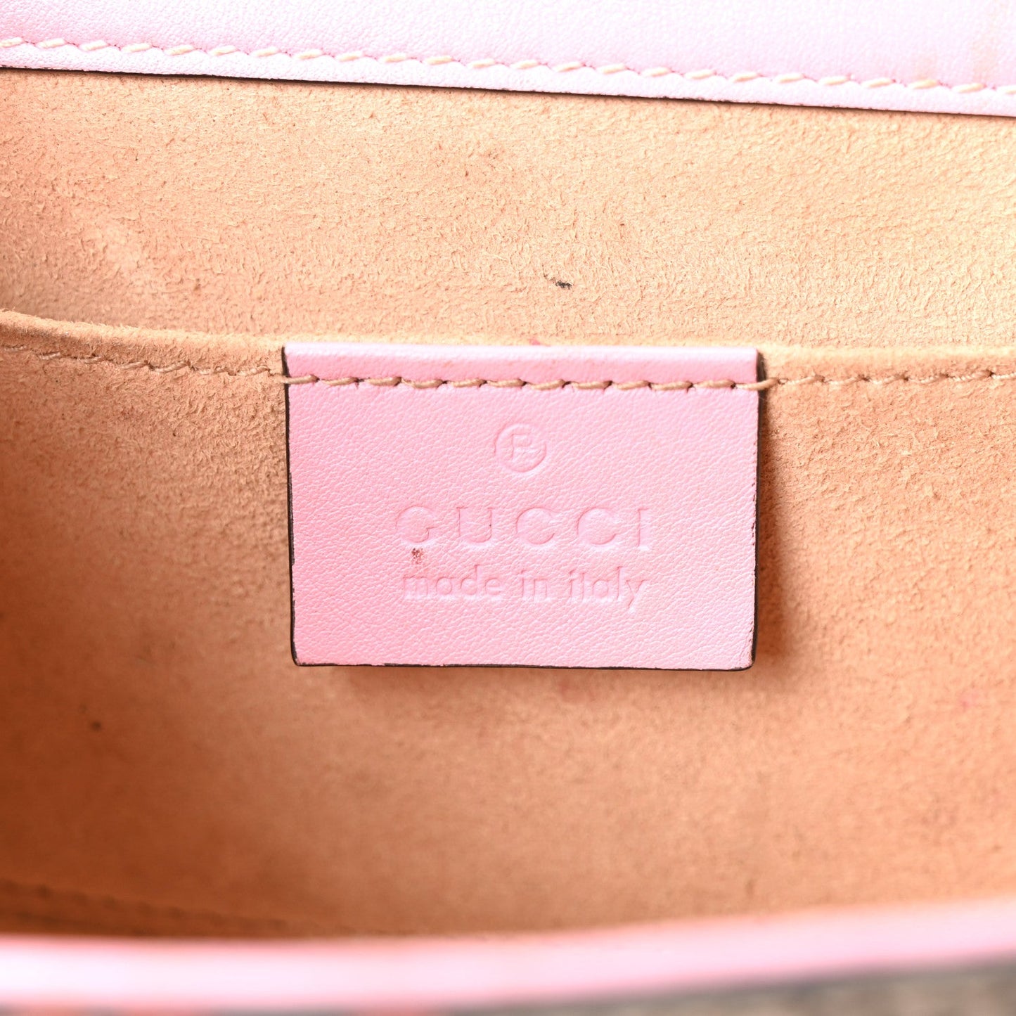 GG Supreme Monogram Strawberry Small Padlock Shoulder Bag