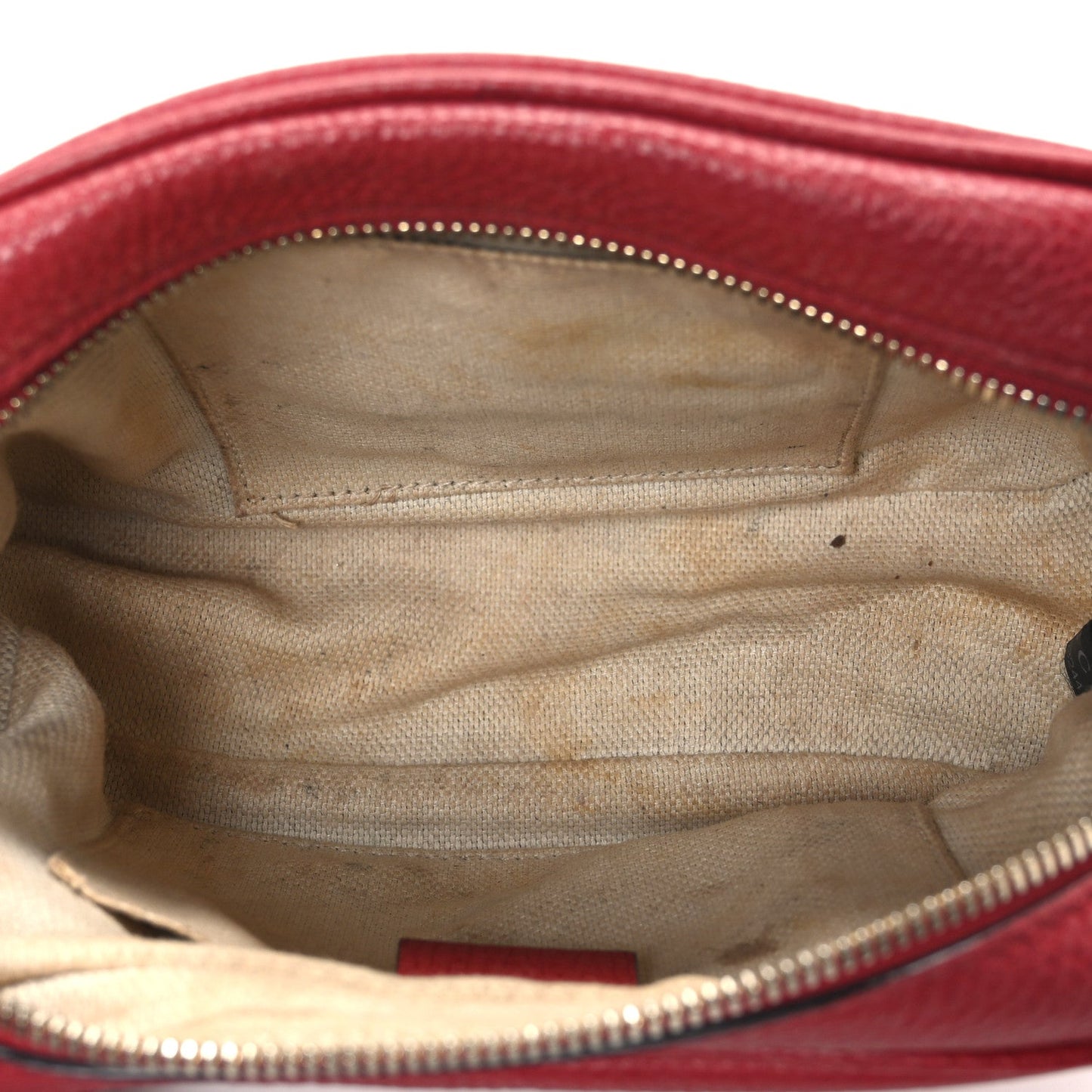 Pebbled Calfskin Small Soho Disco Bag Vibrant Red