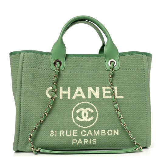 Mixed Fibers Small Deauville Tote Green