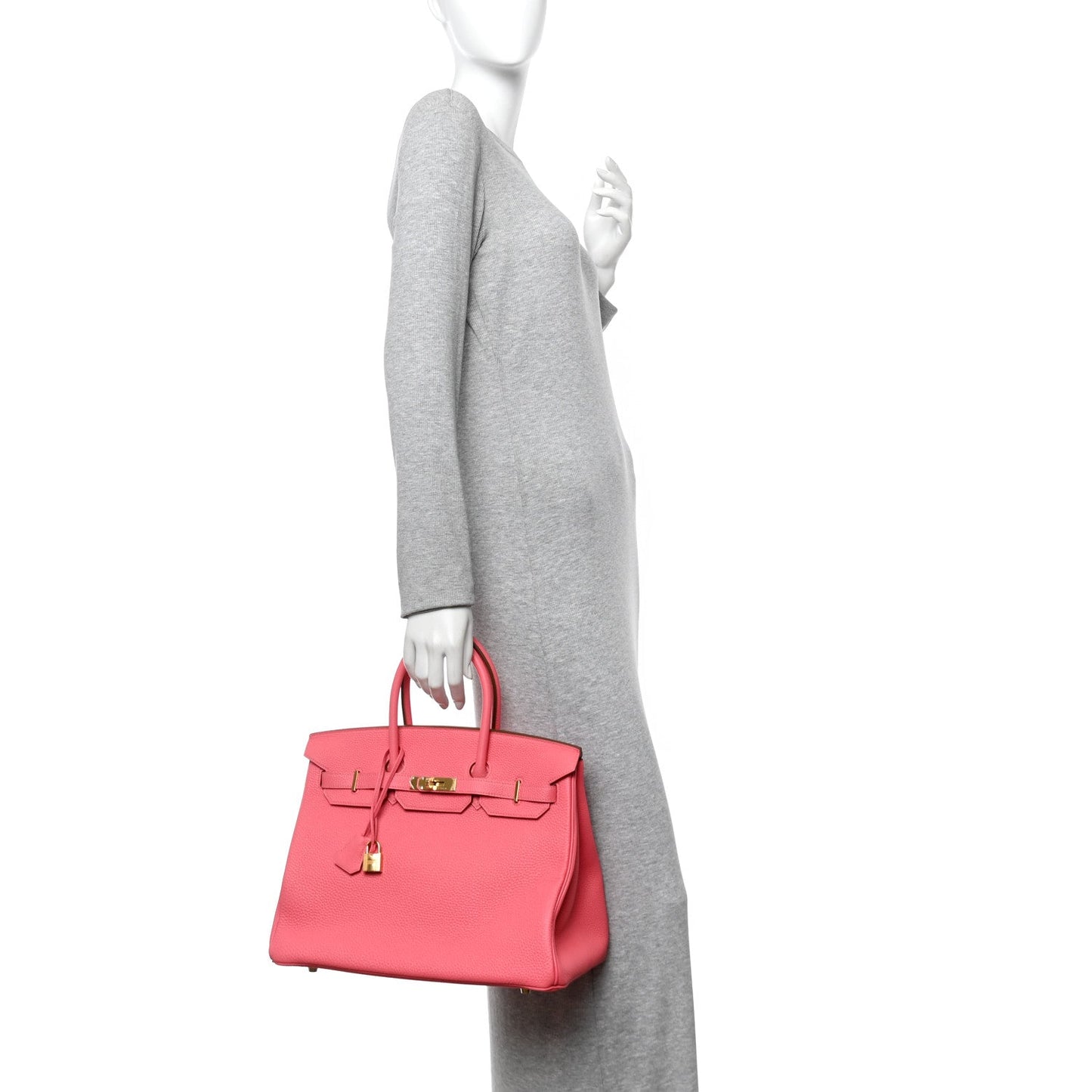 Togo Birkin 35 Rose Lipstick