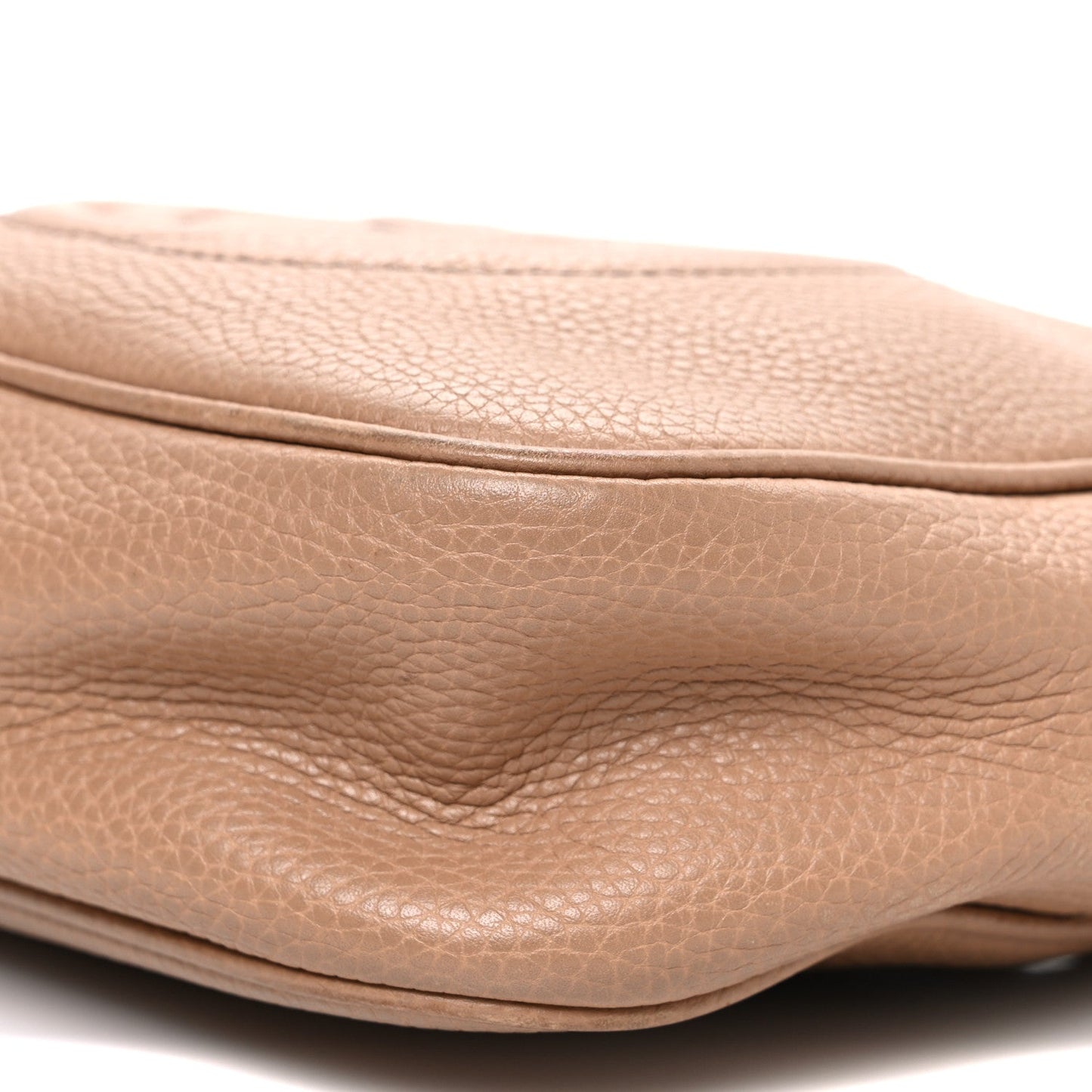 Pebbled Calfskin Small Soho Disco Bag Rose Beige