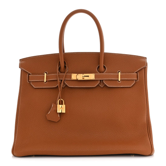 Taurillon Clemence Birkin 35 Gold