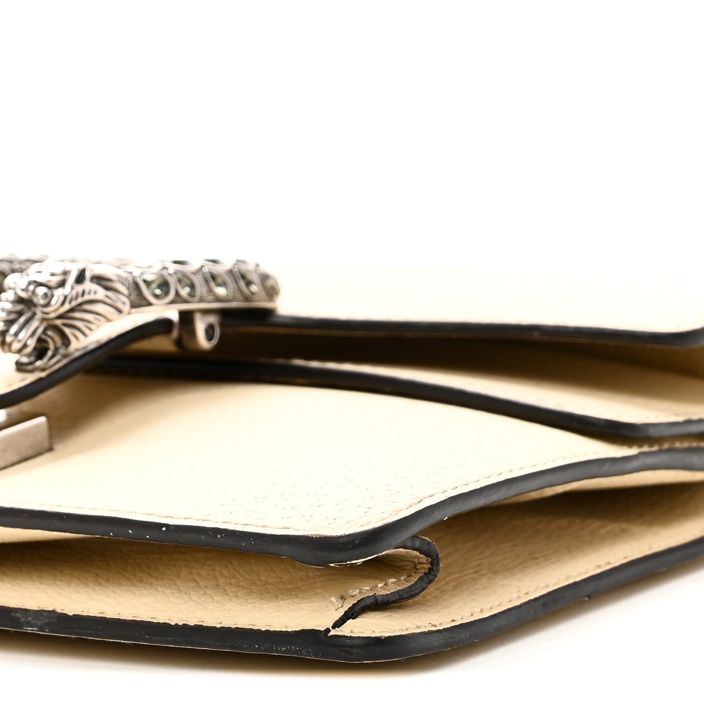 Textured Calfskin Crystal Mini Dionysus Shoulder Bag Mystic White
