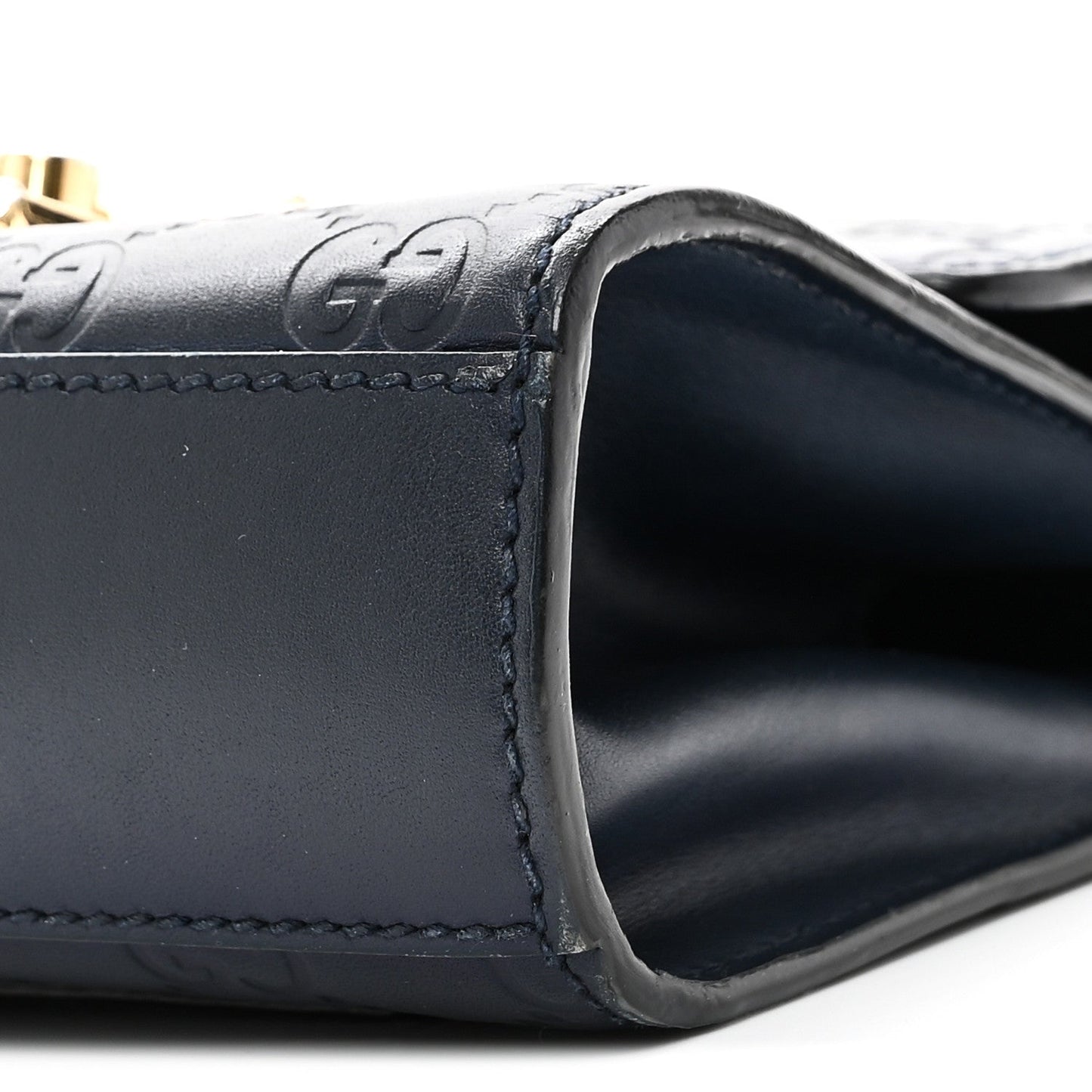 Guccissima Small Padlock Shoulder Bag Blue Agata
