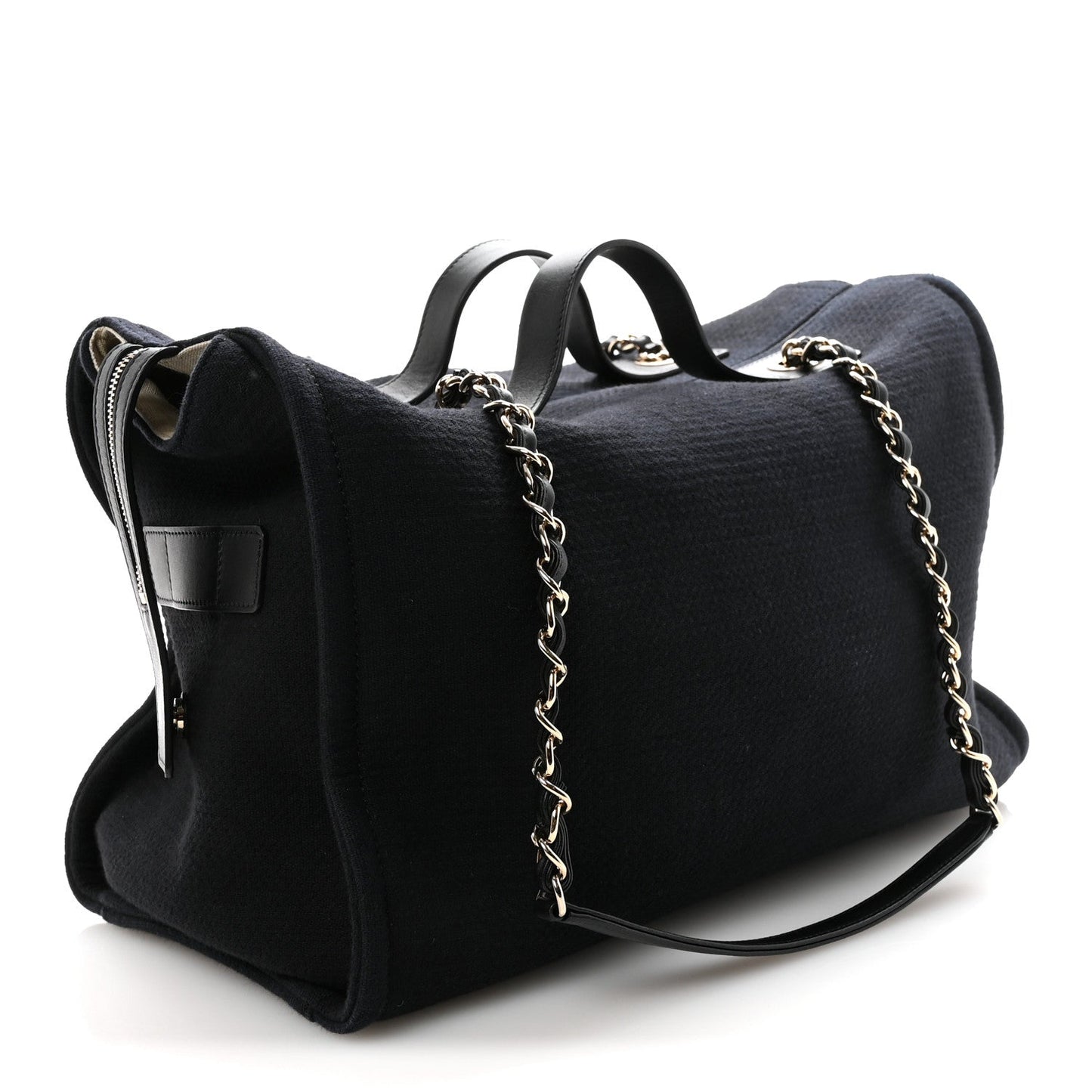Mixed Fibers Large Deauville Bowling Bag  Black