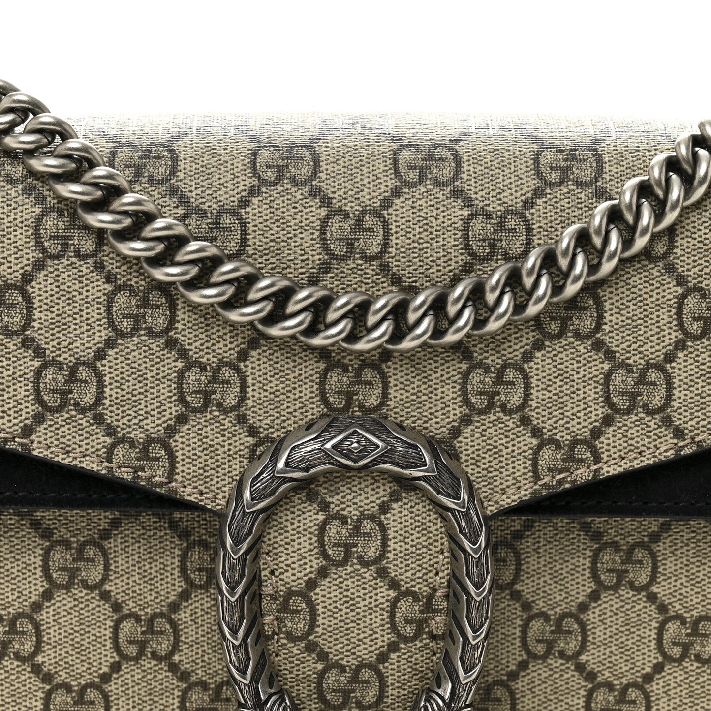 GG Supreme Monogram Small Dionysus Shoulder Bag Black