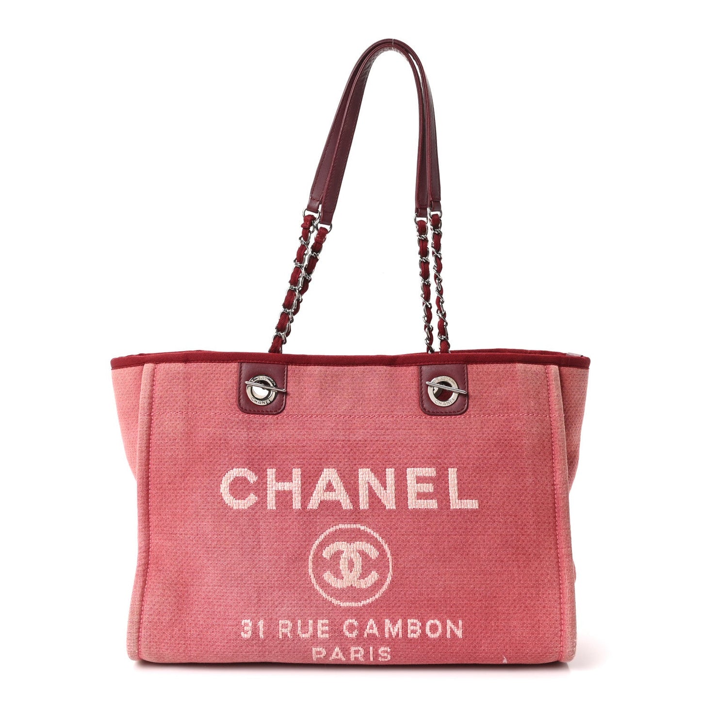Canvas Small Deauville Tote Red
