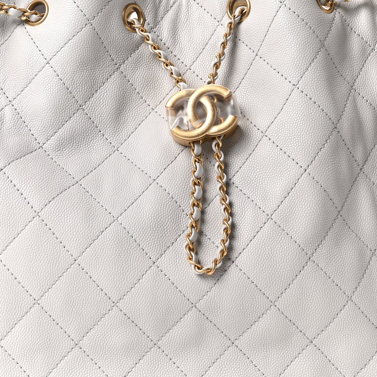 Caviar Quilted Medium Chanel 25 Handbag Light Gray
