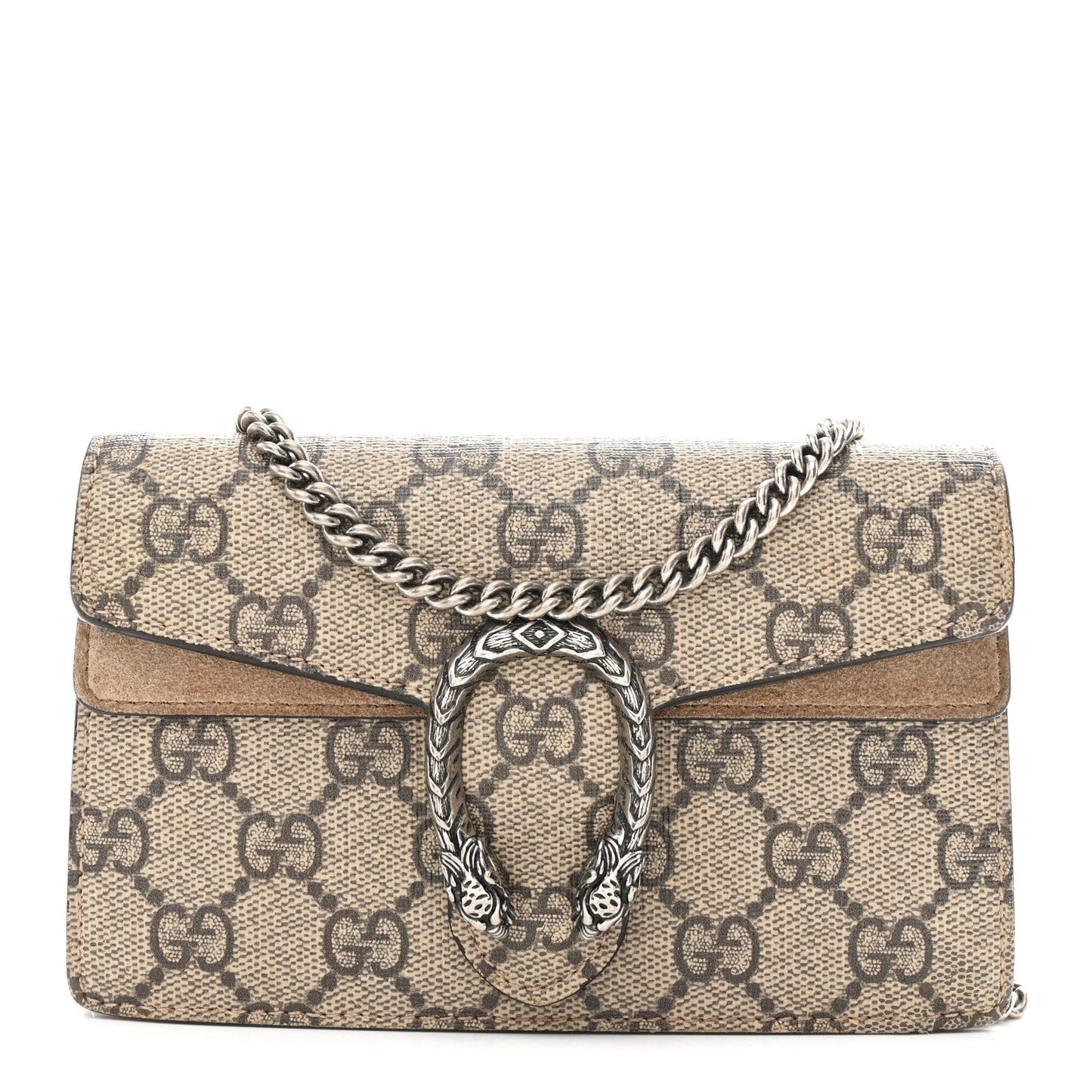 GG Supreme Monogram Super Mini Dionysus Shoulder Bag Taupe