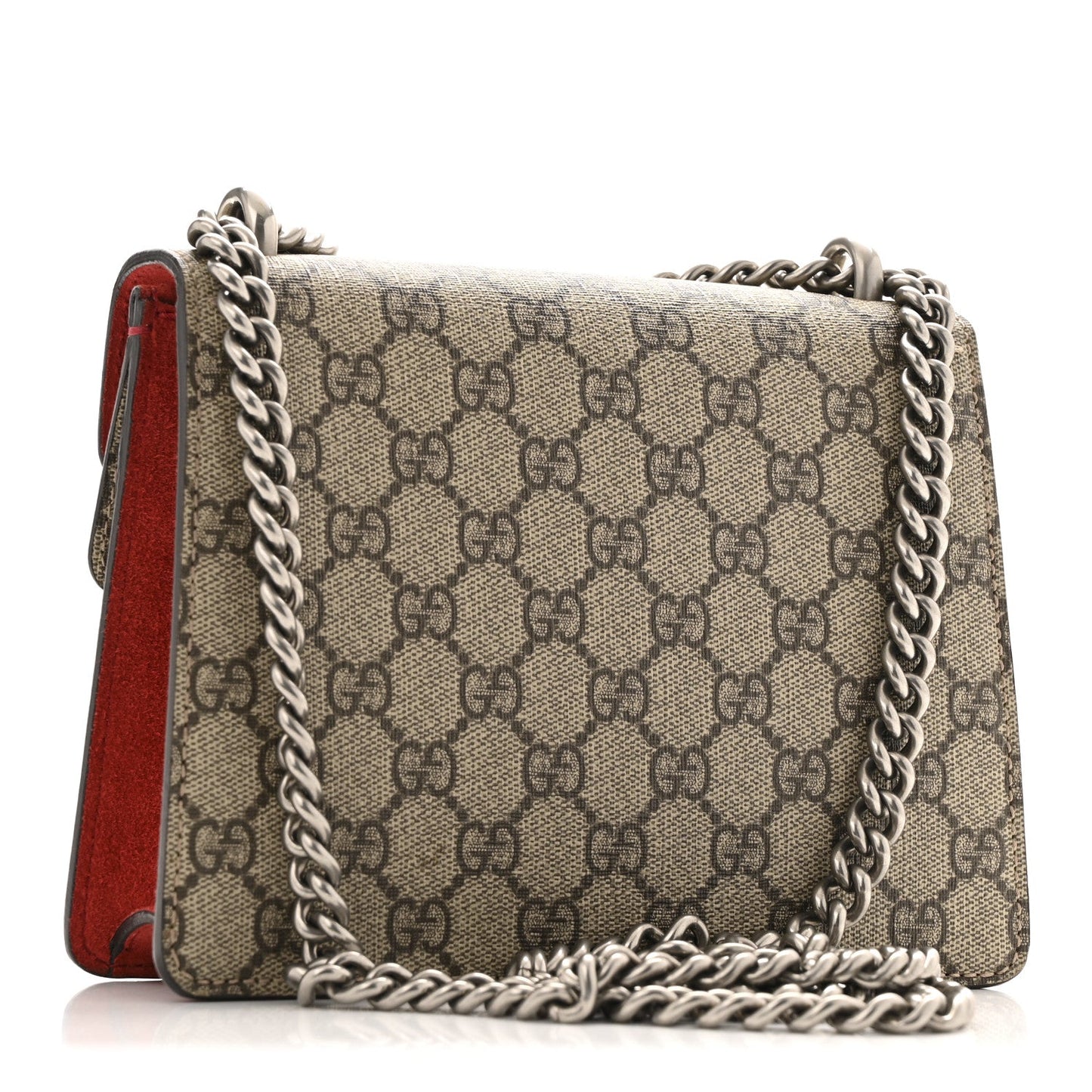 GG Supreme Monogram Mini Dionysus Shoulder Bag Hibiscus Red