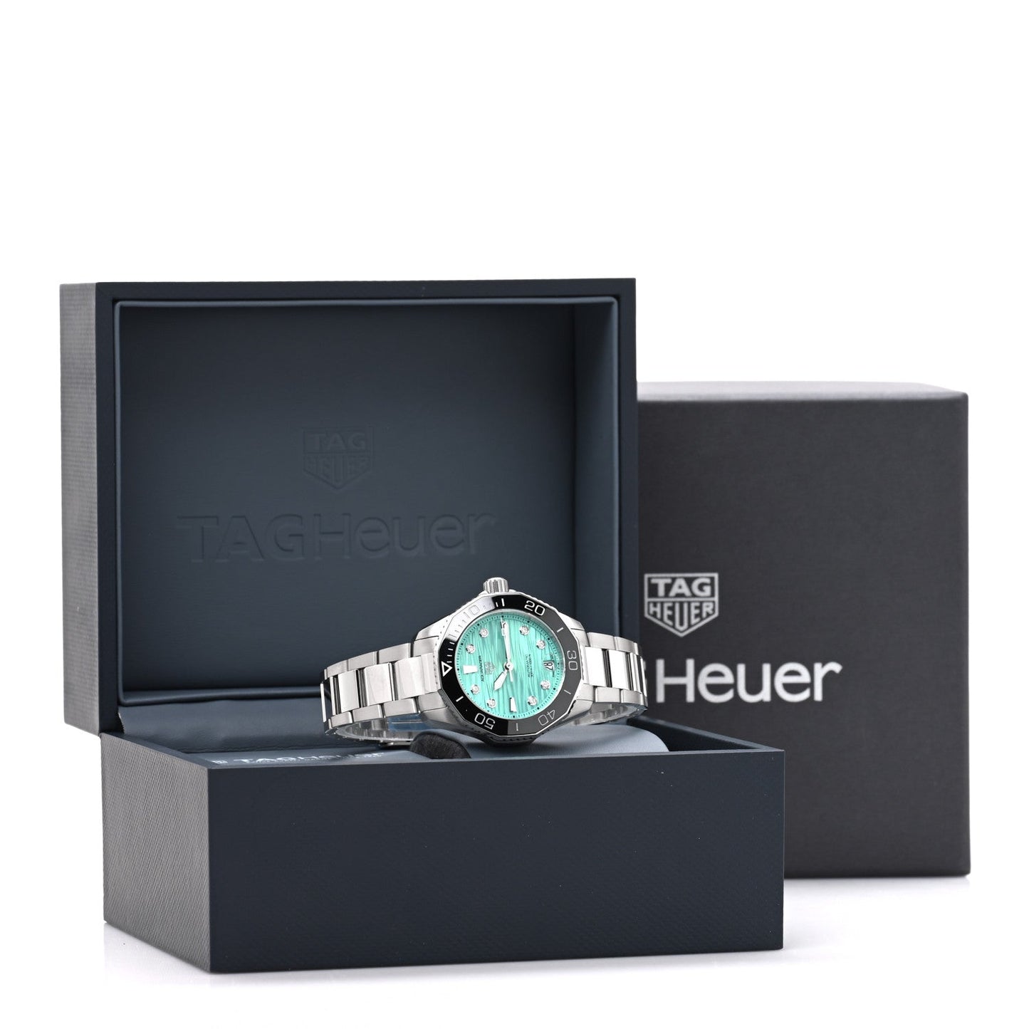 Stainless Steel Diamond 36mm Aquaracer 300M Automatic Watch Green WBP231K