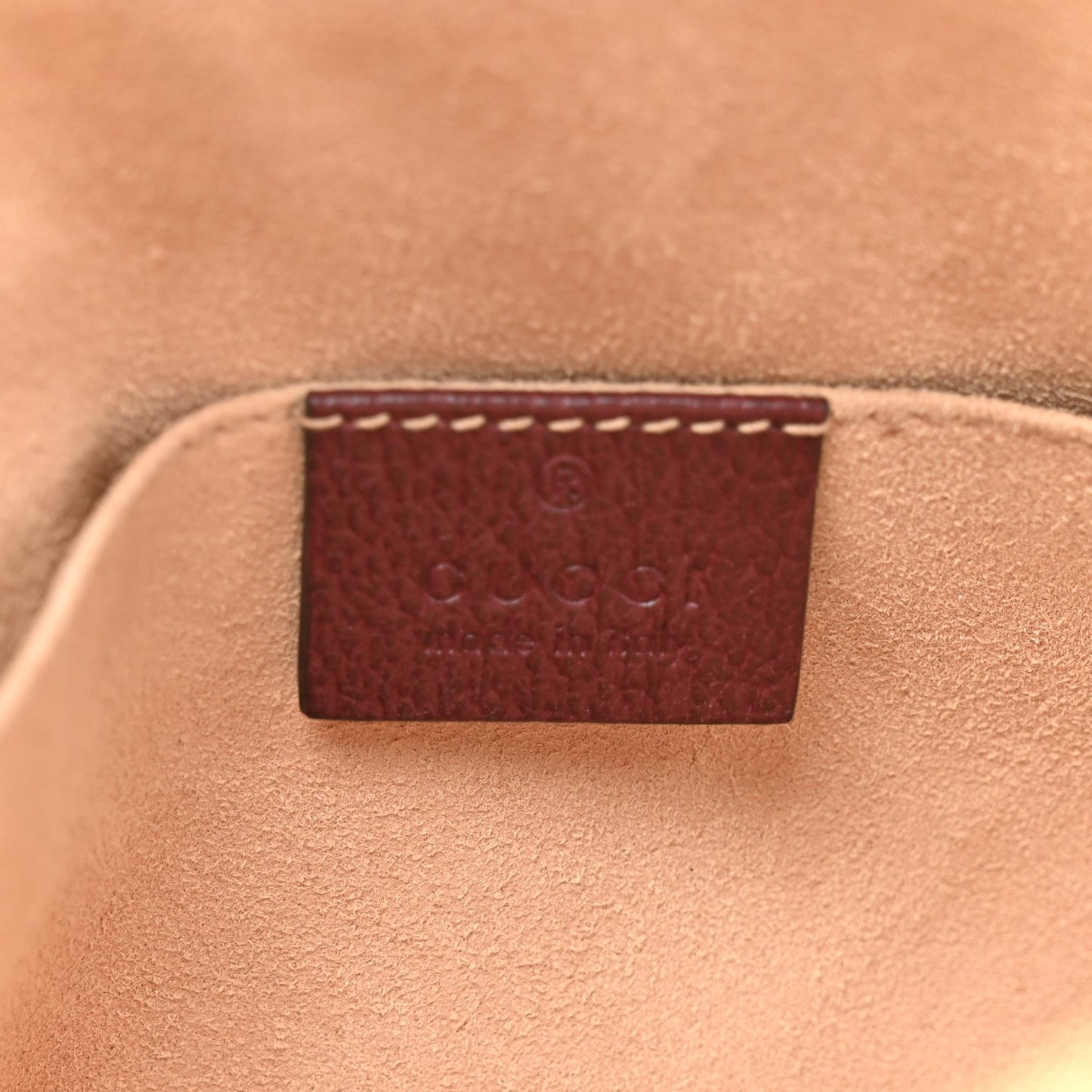 Textured Dollar Calfskin Web Small Ophidia Dome Shoulder Bag Burgundy
