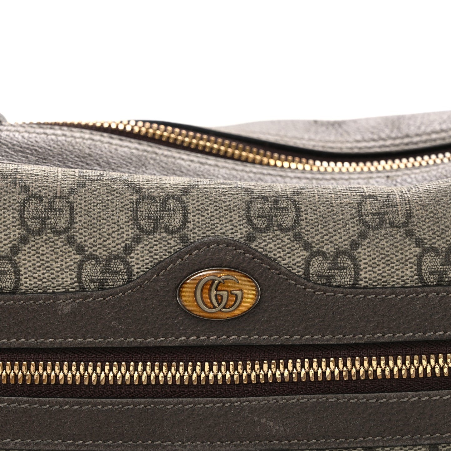 GG Supreme Monogram Web Small Ophidia Shoulder Bag Brown