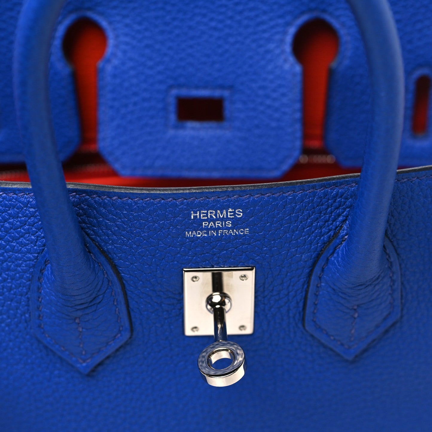 Togo Verso Birkin 25 Bleu Royal Capucine