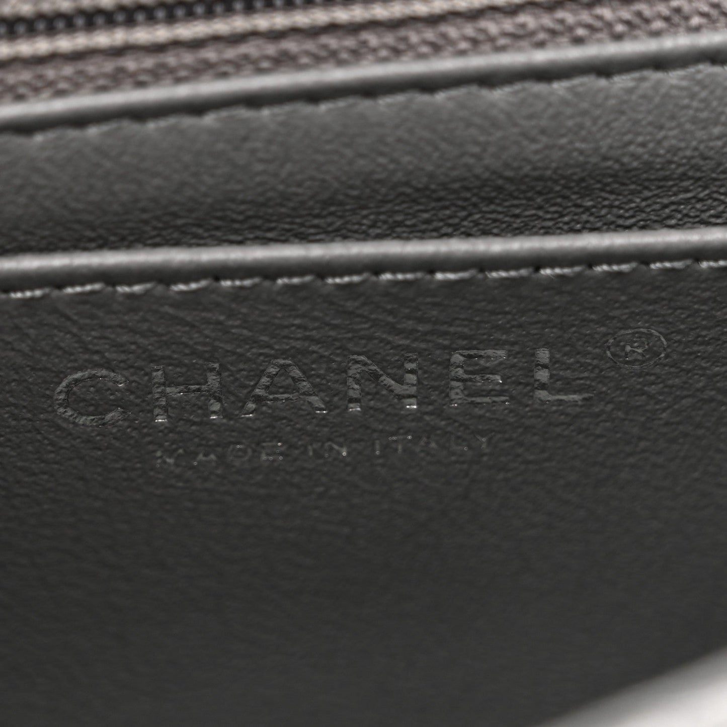 Caviar Quilted Mini Rectangular Flap Grey