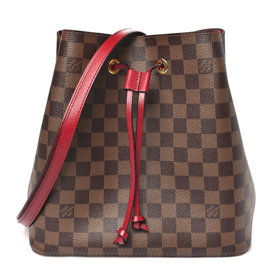 Damier Ebene Neonoe MM  Cherry Berry
