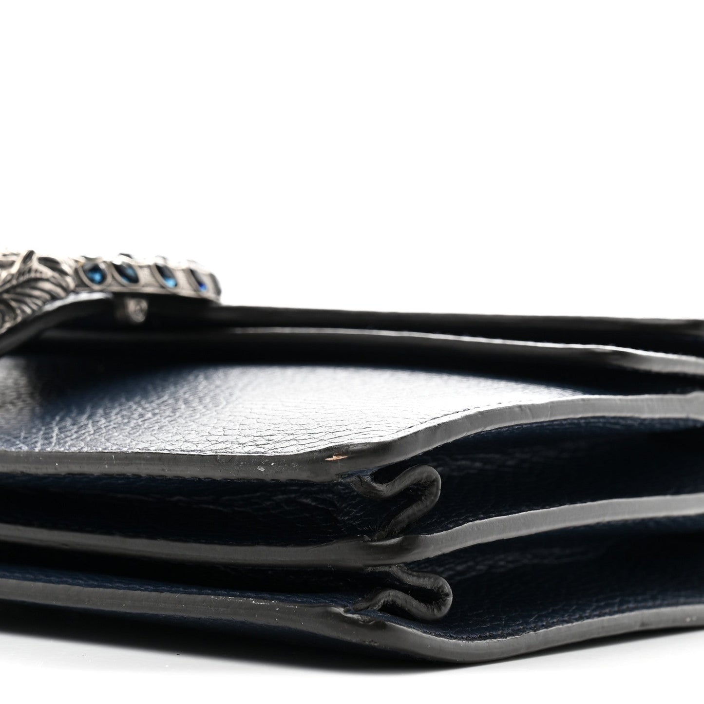 Dollar Calfskin Crystal Small Dionysus Shoulder Bag Blue Agata Montana Sapphire