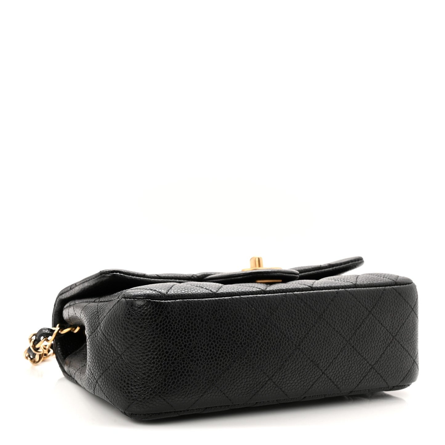 Caviar Quilted Mini Rectangular Flap Black