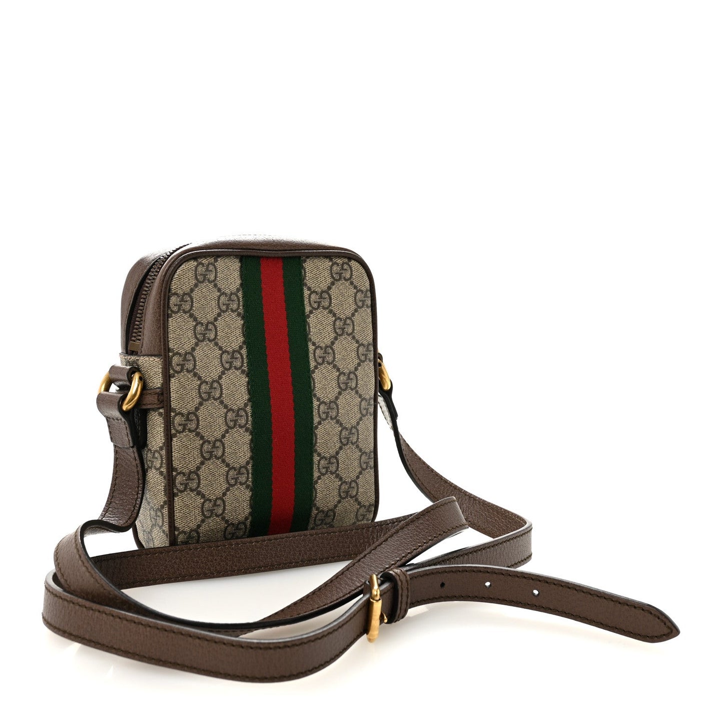 GG Supreme Monogram Web Mini Ophidia Messenger Brown