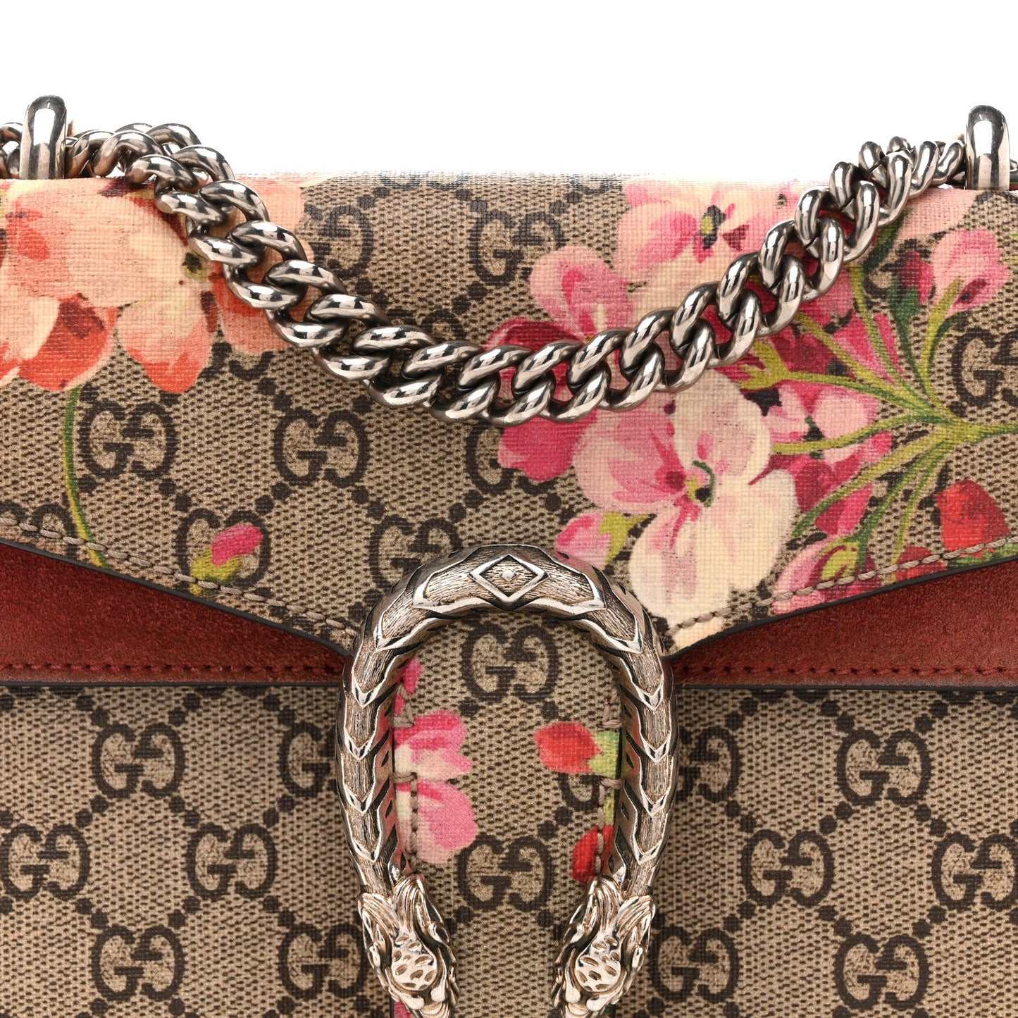 GG Supreme Monogram Blooms Mini Dionysus Shoulder Bag Beige Multicolor Dry Rose