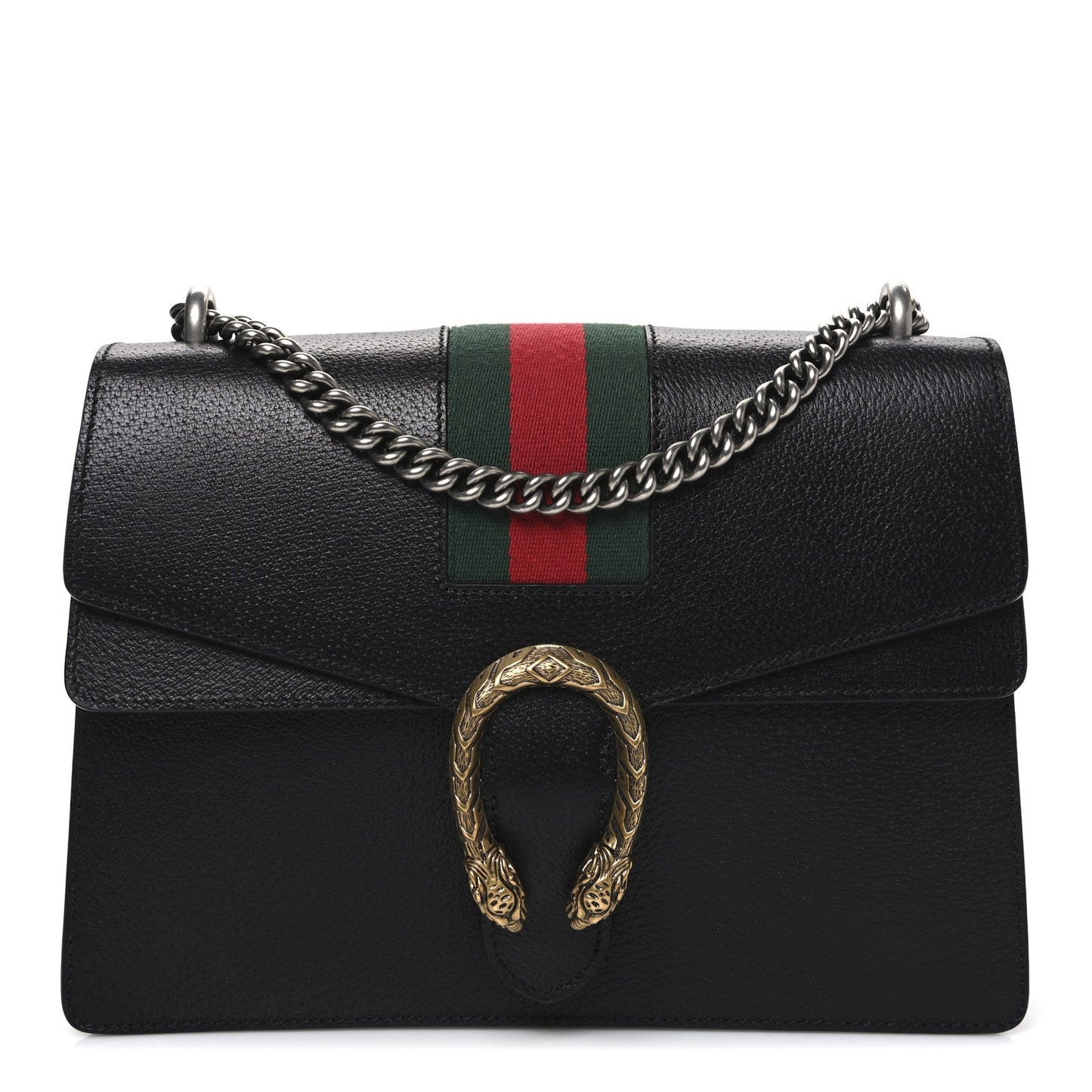 Calfskin Web Small Dionysus Shoulder Bag Black