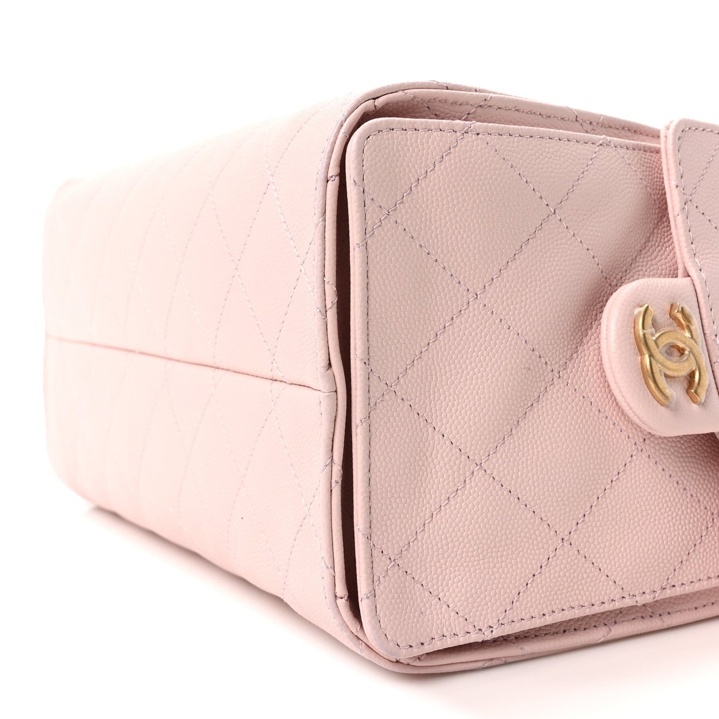 Caviar Quilted Small Chanel 25 Handbag Light Pink