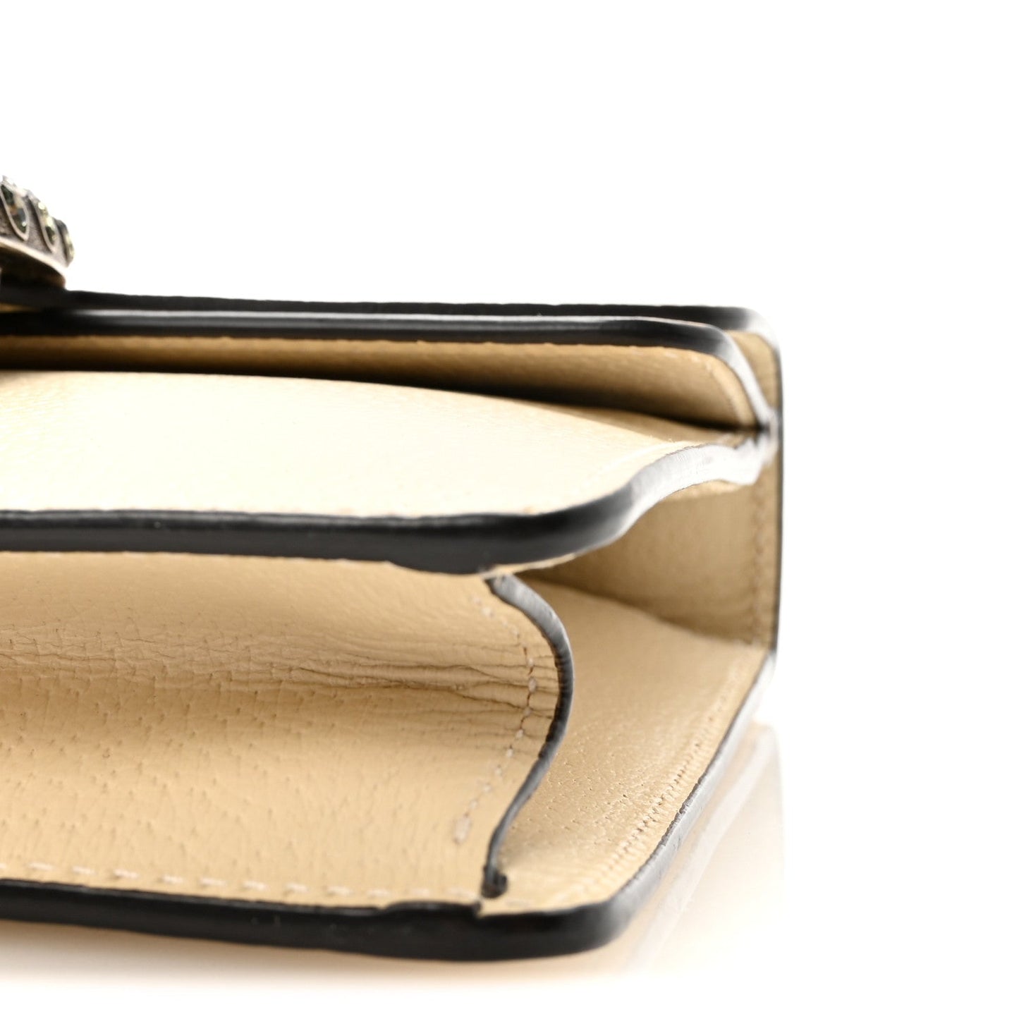 Textured Calfskin Crystal Mini Dionysus Shoulder Bag Mystic White
