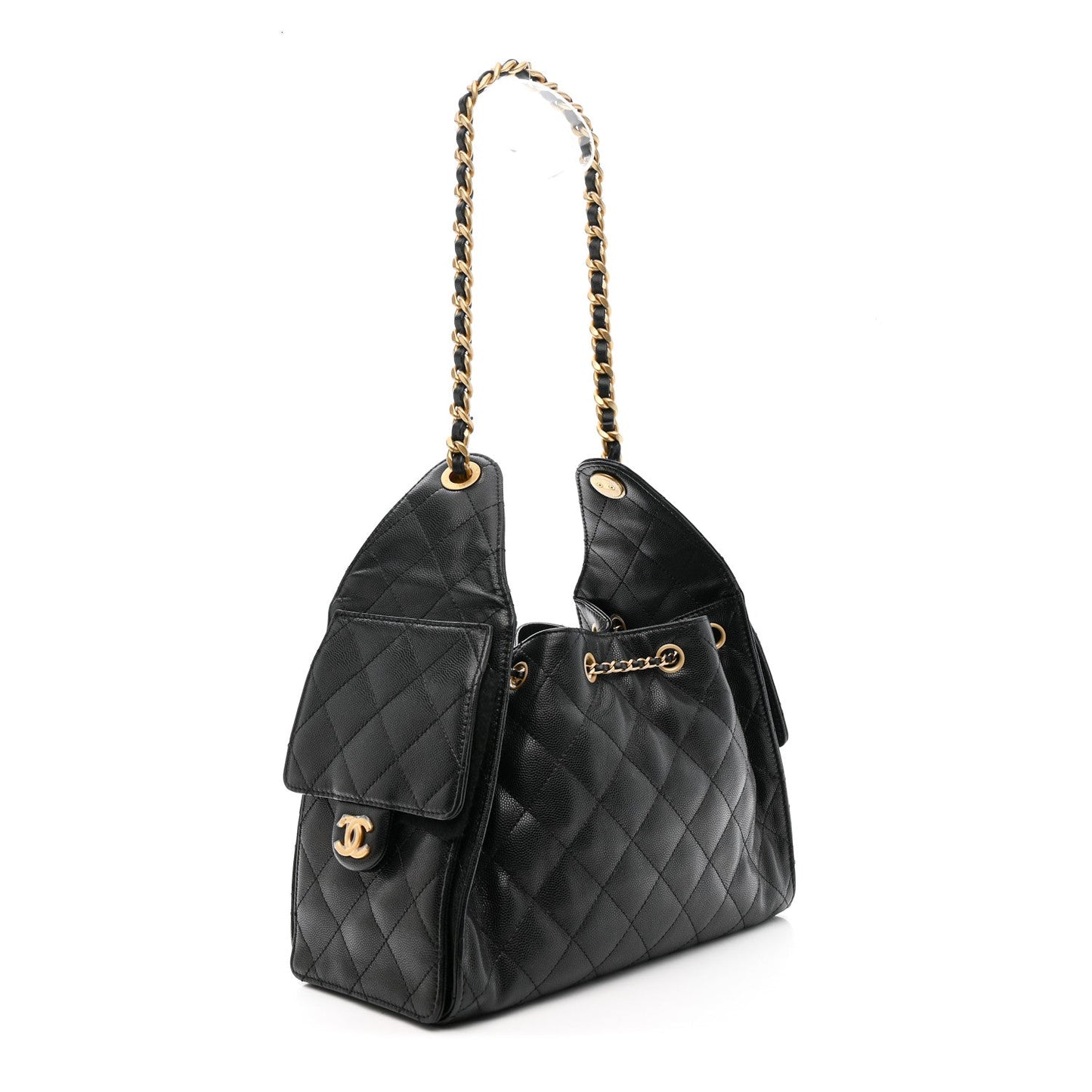Caviar Quilted Small Chanel 25 Handbag Black