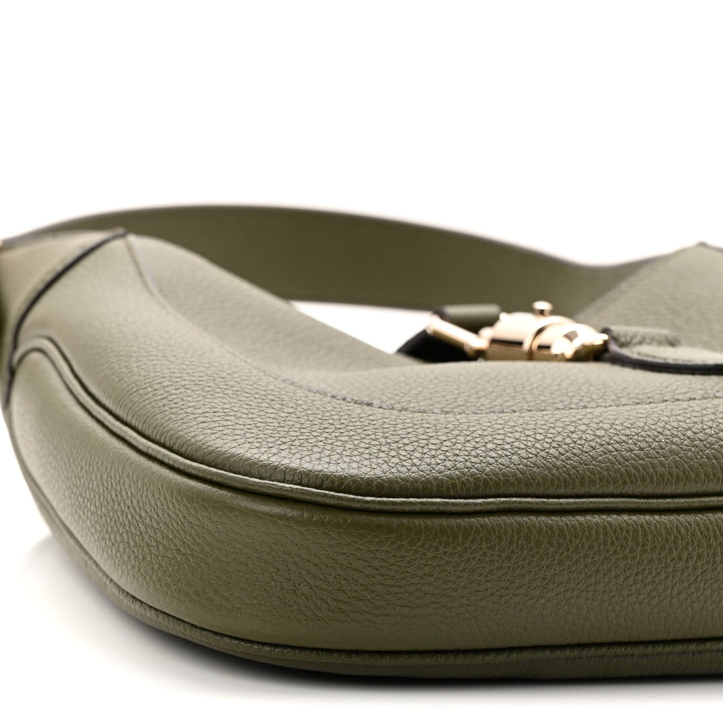 Sea Calfskin Web Medium Jackie 1961 Hobo Dark Green
