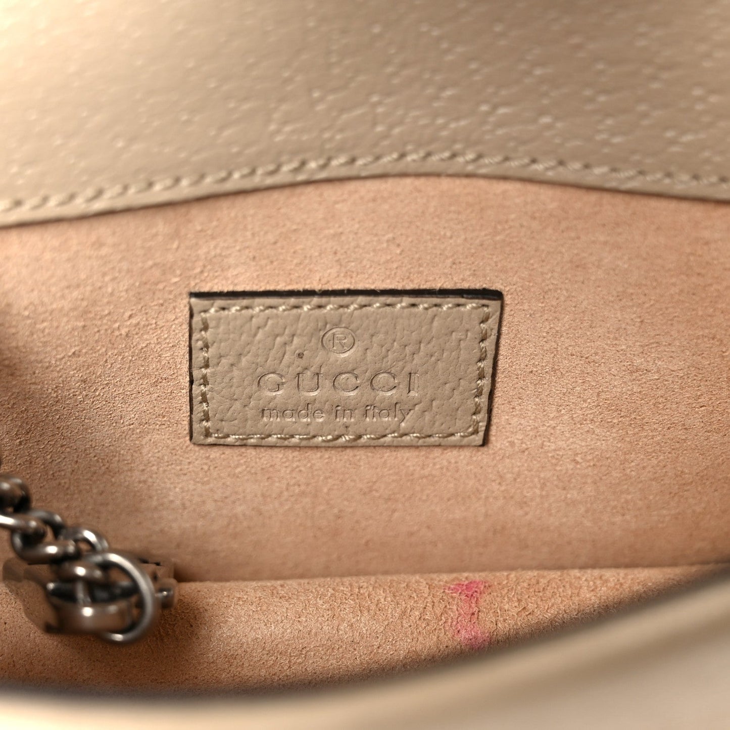 GG Supreme Monogram Textured Dollar Calfskin Super Mini Dionysus Shoulder Bag Beige Mystic White Oatmeal