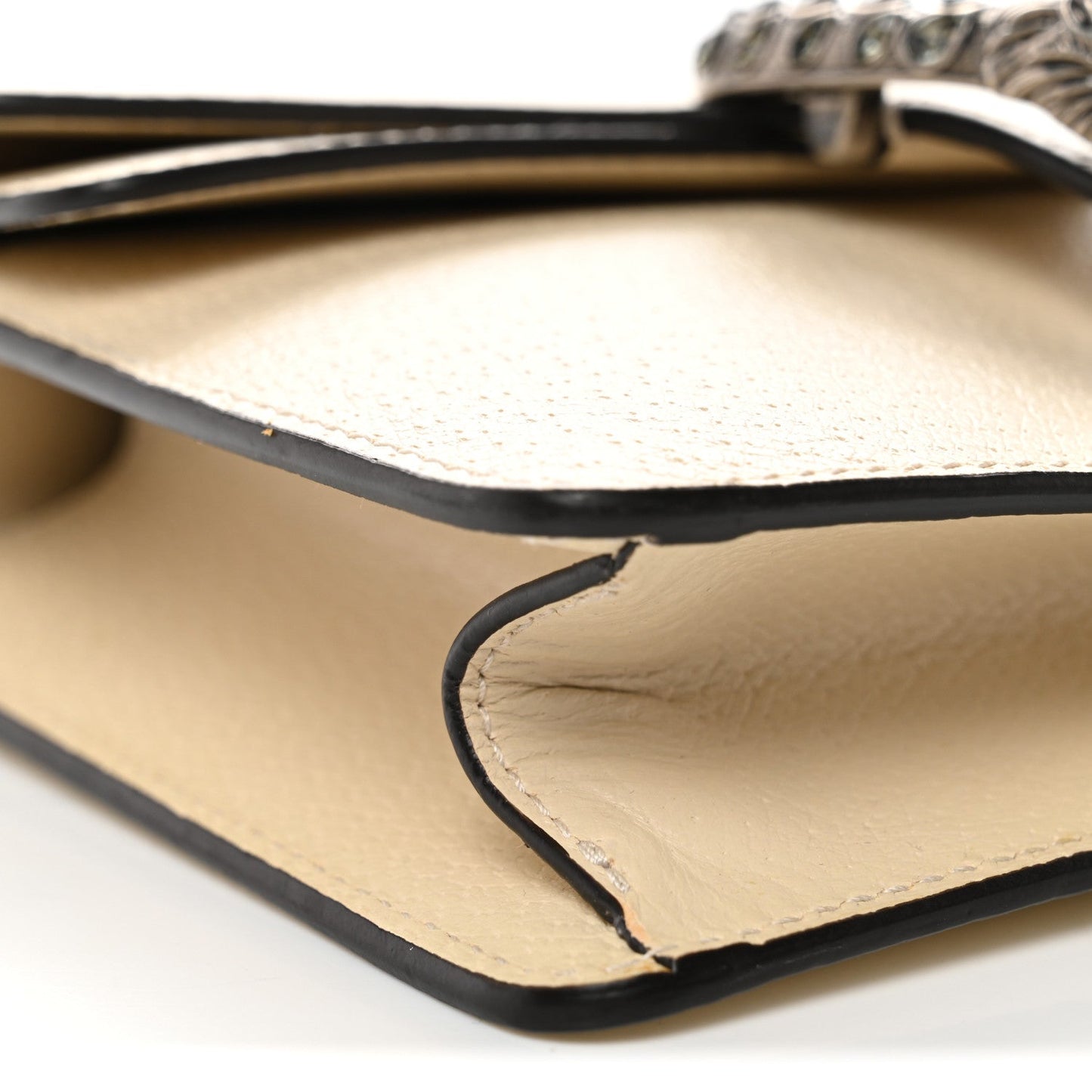 Textured Calfskin Crystal Mini Dionysus Shoulder Bag Mystic White