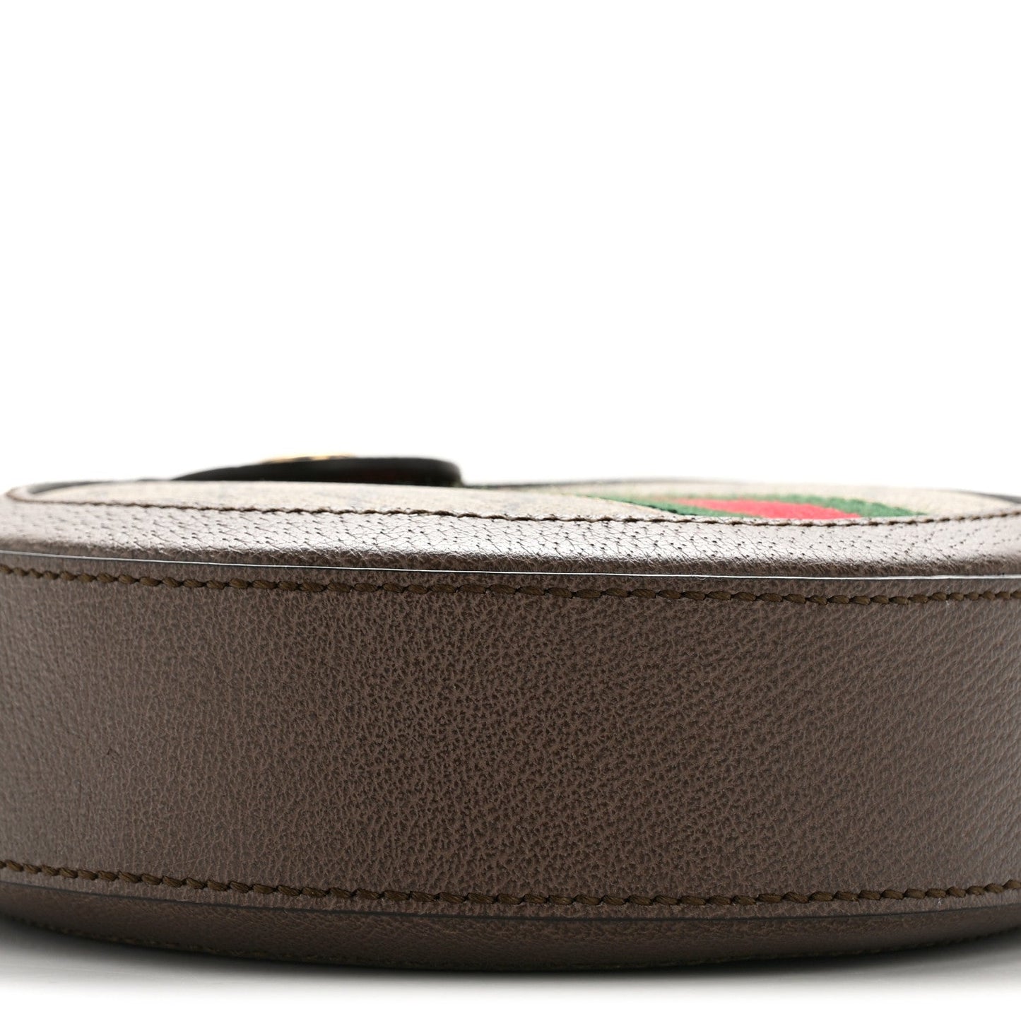 GG Supreme Monogram Web Mini Ophidia Round Shoulder Bag Brown