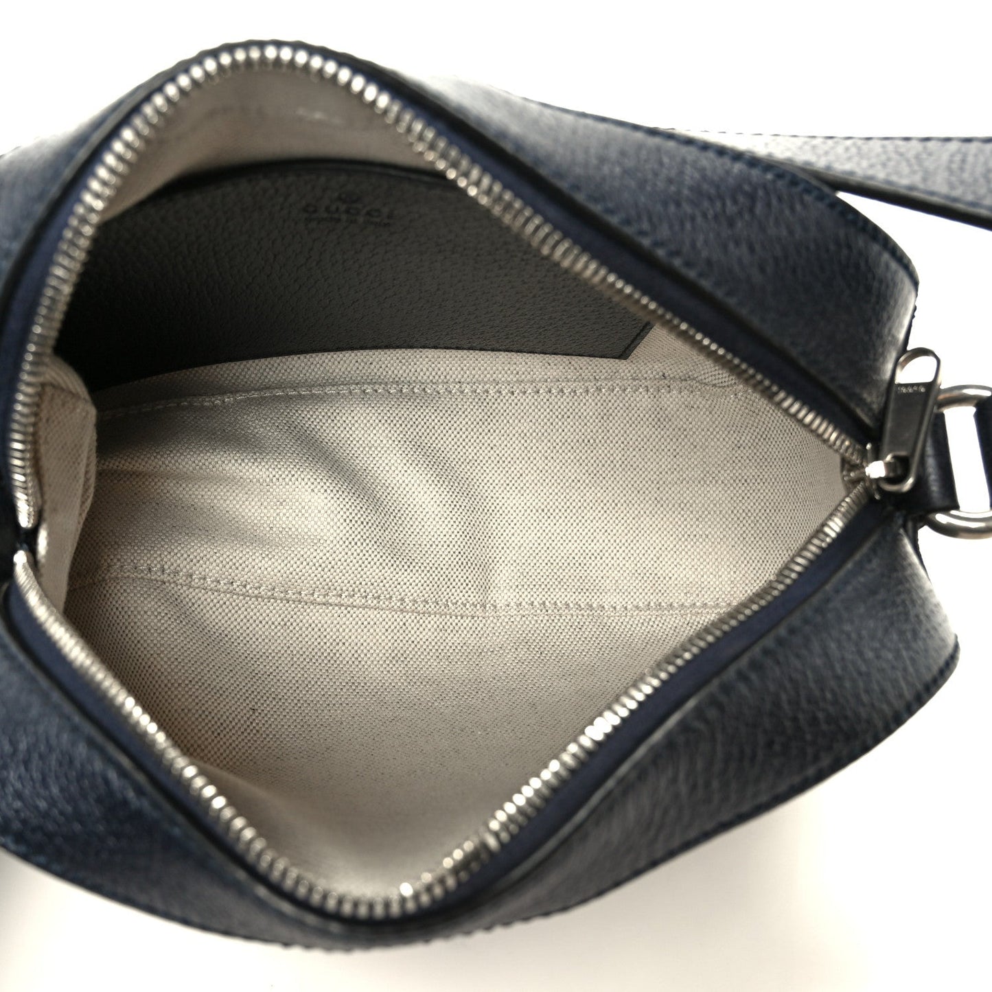 GG Supreme Monogram Textured Dollar Calfskin Web Small Ophidia Camera Bag Beige Blue