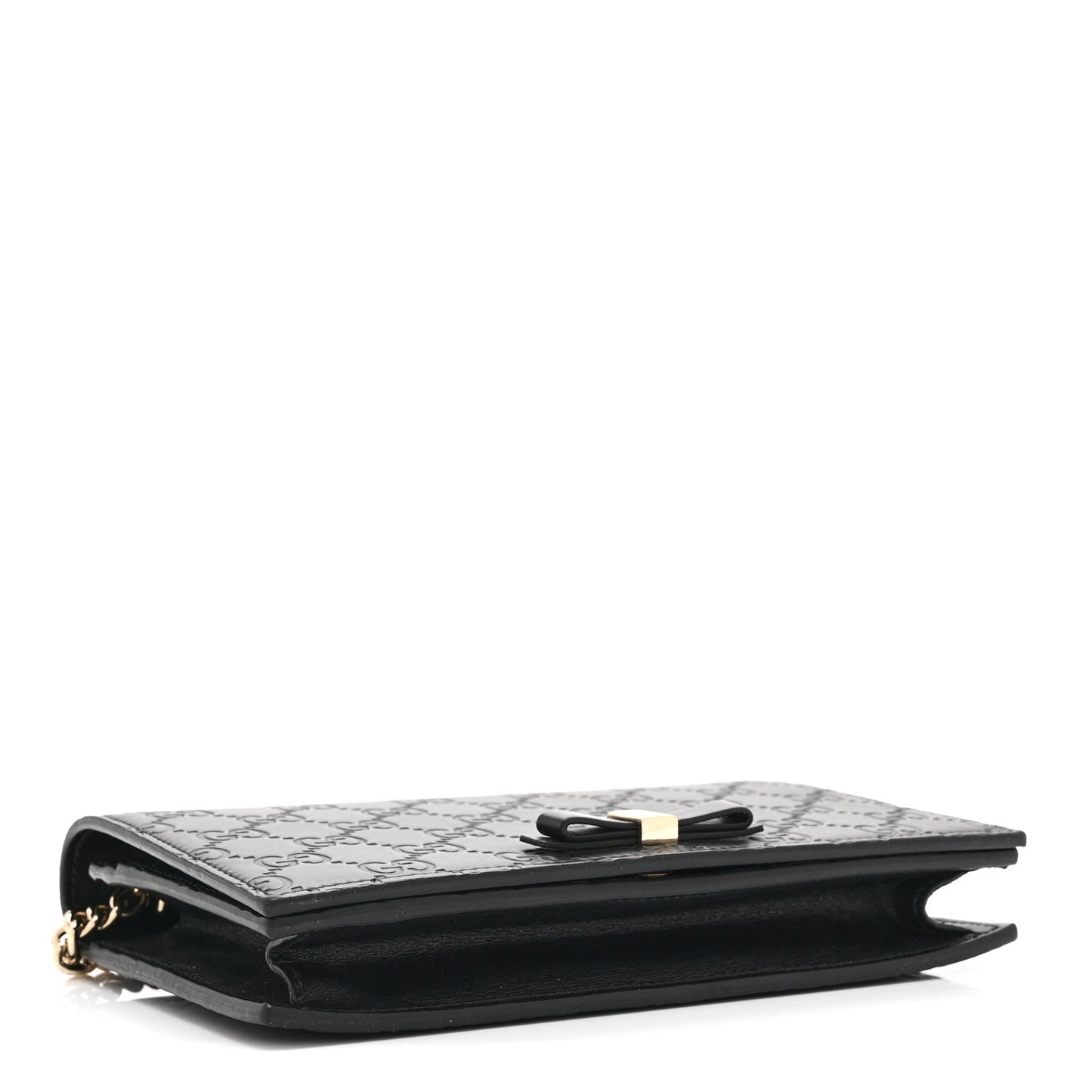 Guccissima Signature Bowy Chain Wallet Black