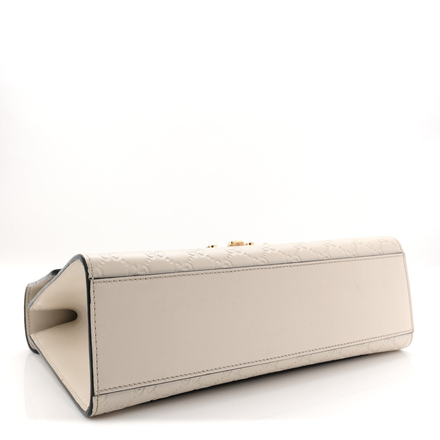 Guccissima Medium Padlock Shoulder Bag Black Mystic White