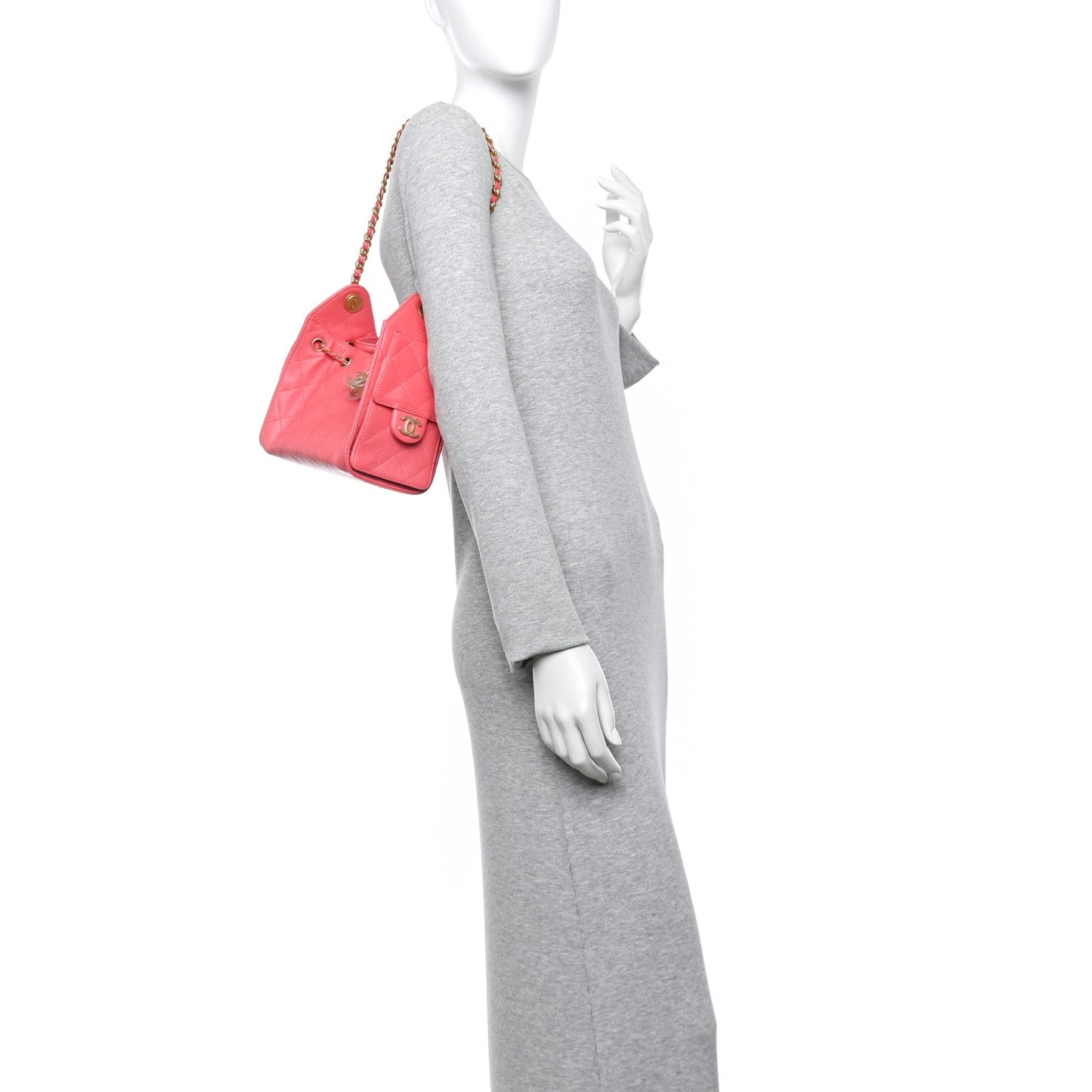 Caviar Quilted Mini Chanel 25 Handbag Coral